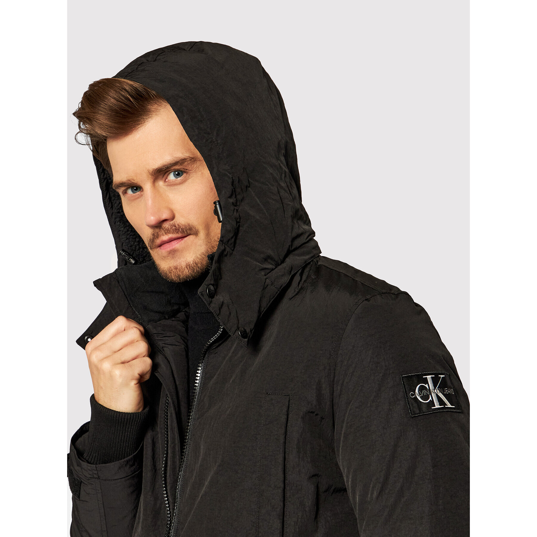 Calvin Klein Jeans Parka J30J318651 Černá Relaxed Fit - Pepit.cz