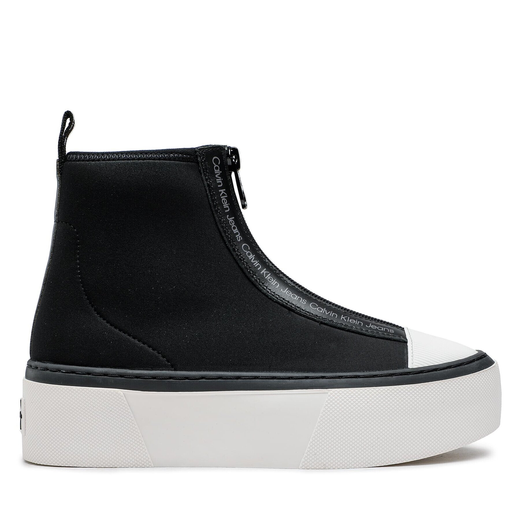 Calvin Klein Jeans Plátěnky Cupsole Flatform Mid Zip YW0YW00767 Černá - Pepit.cz