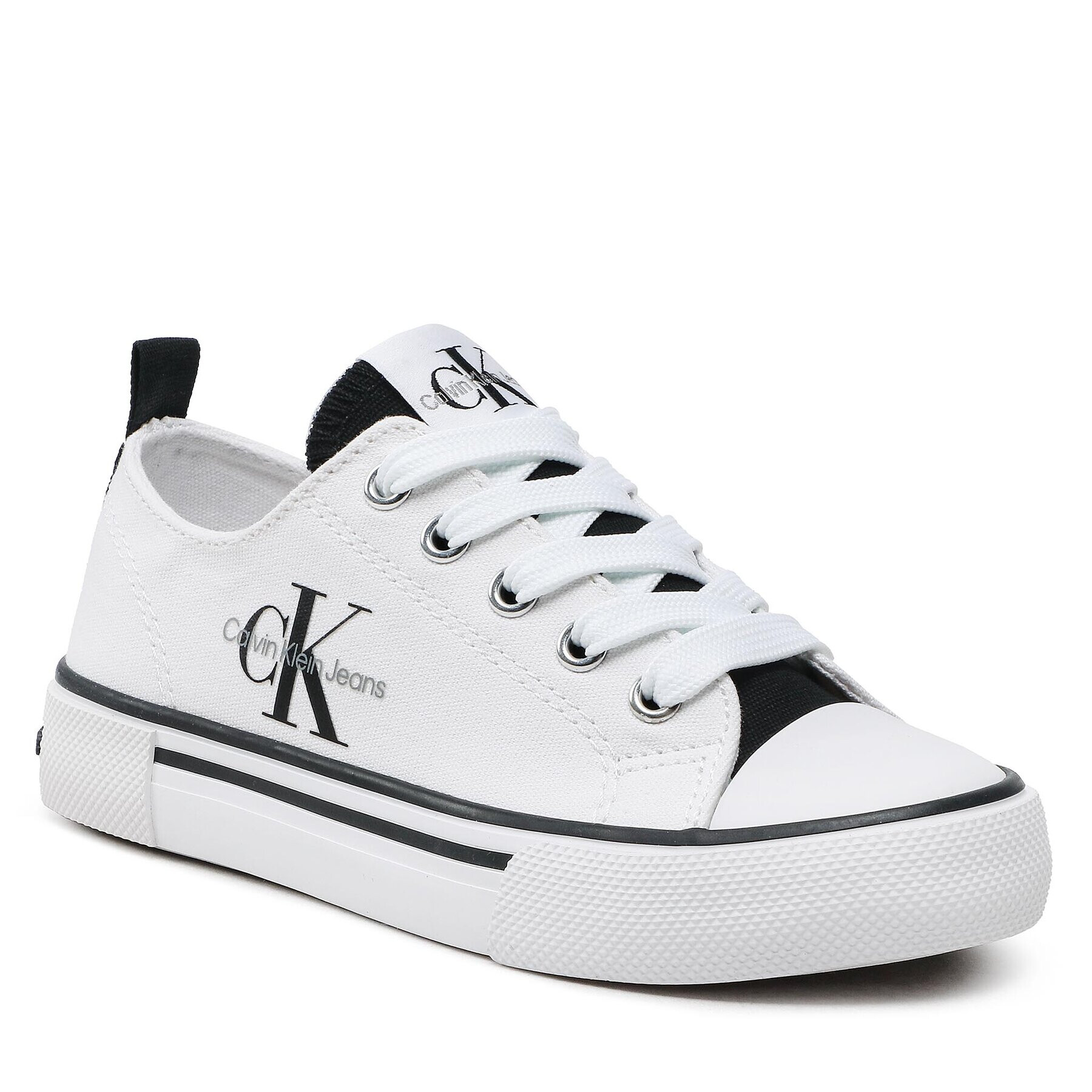 Calvin Klein Jeans Plátěnky Low Cut Lace-Up V3X9-80567-089 M Bílá - Pepit.cz