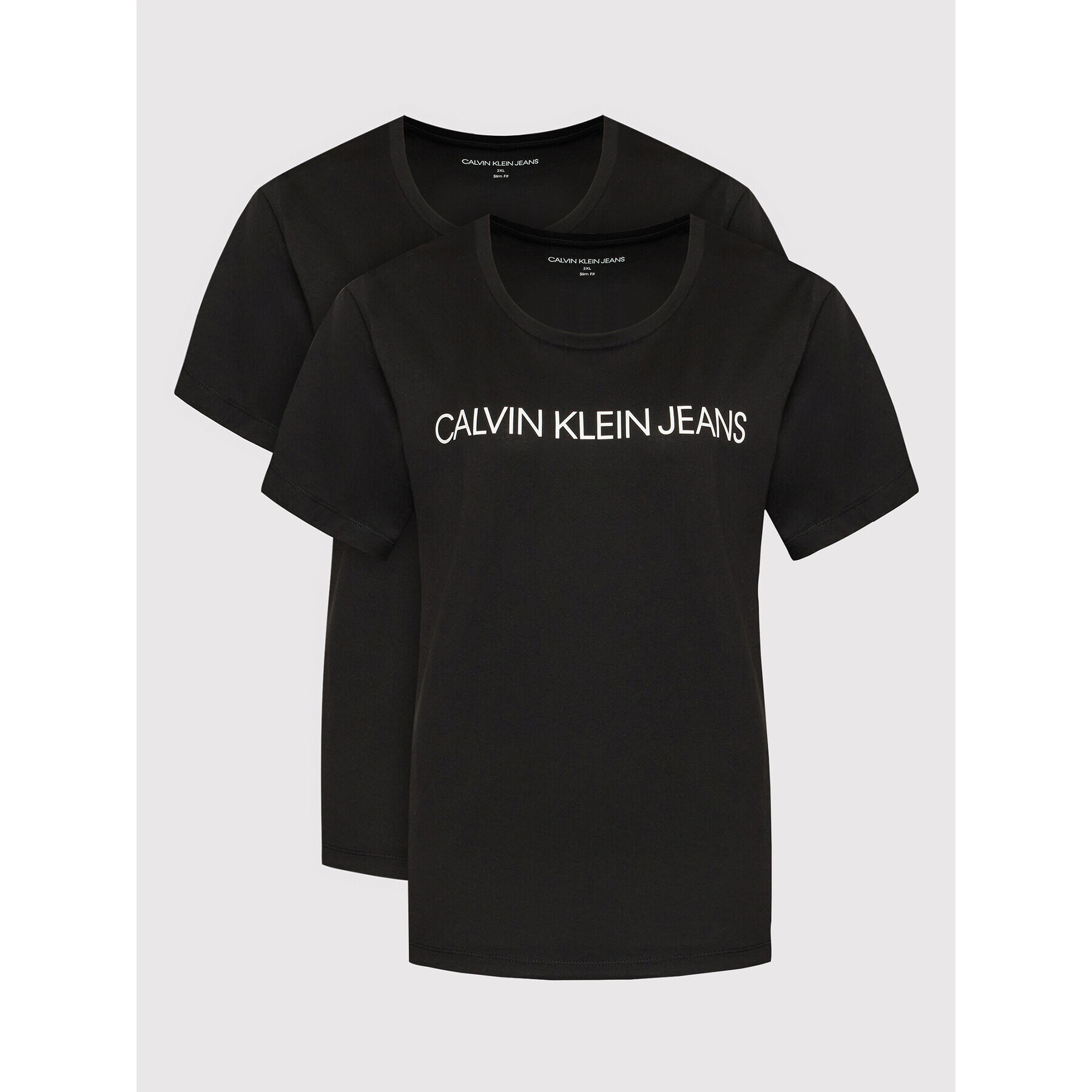 Calvin Klein Jeans Plus 2-dílná sada T-shirts J20J217516 Černá Slim Fit - Pepit.cz