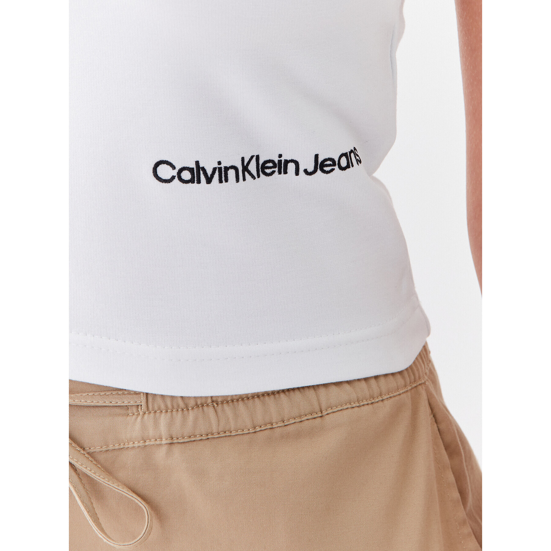 Calvin Klein Jeans Halenka J20J220788 Bílá Regular Fit - Pepit.cz