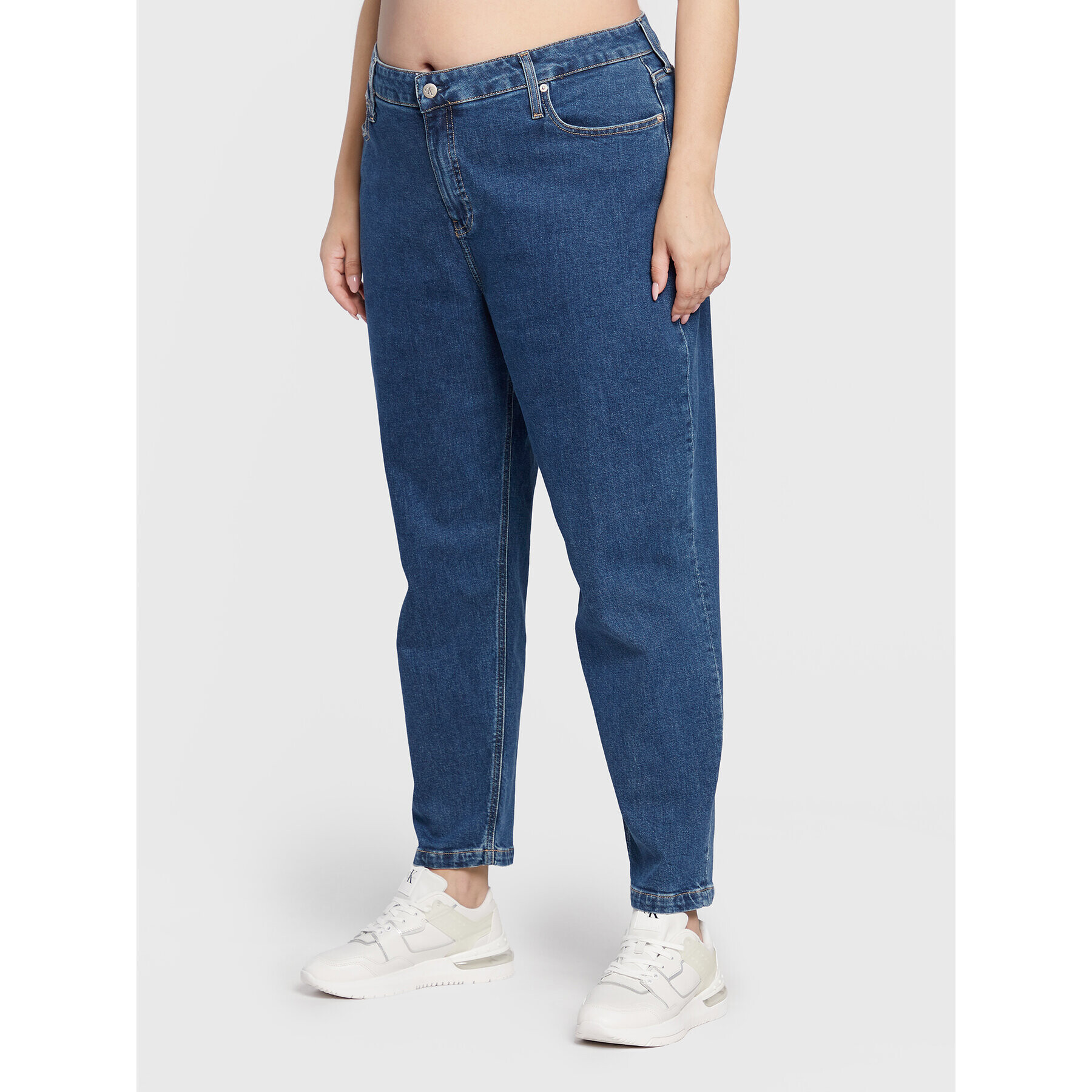 Calvin Klein Jeans Plus Jeansy J20J217919 Tmavomodrá Mom Fit - Pepit.cz