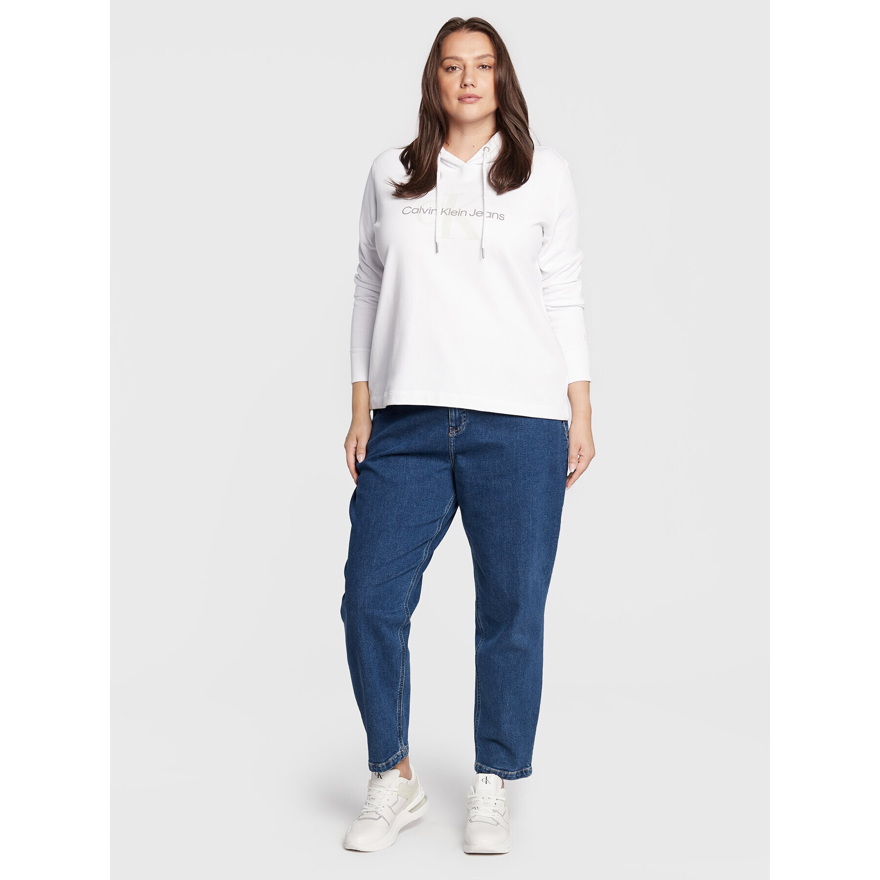 Calvin Klein Jeans Plus Jeansy J20J217919 Tmavomodrá Mom Fit - Pepit.cz