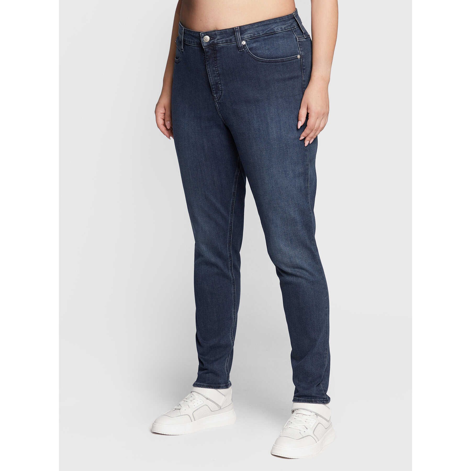 Calvin Klein Jeans Plus Jeansy J20J217920 Tmavomodrá Skinny Fit - Pepit.cz