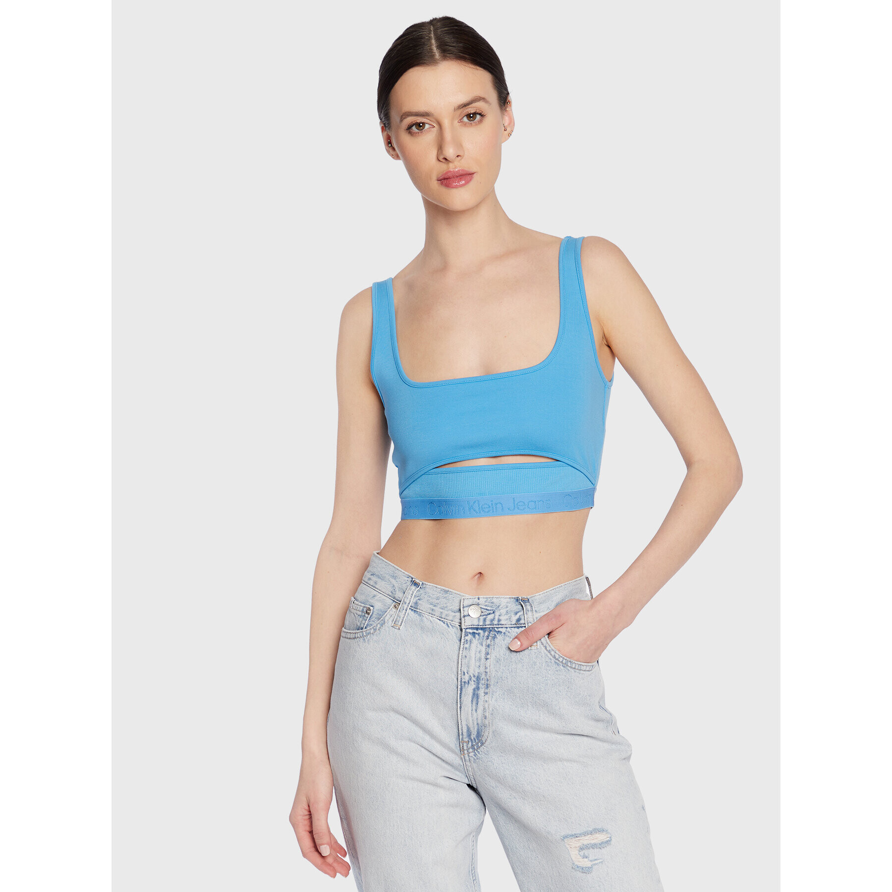 Calvin Klein Jeans Podprsenkový top J20J220772 Modrá - Pepit.cz