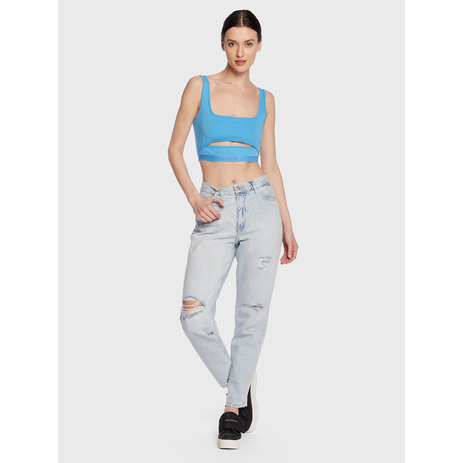 Calvin Klein Jeans Podprsenkový top J20J220772 Modrá - Pepit.cz