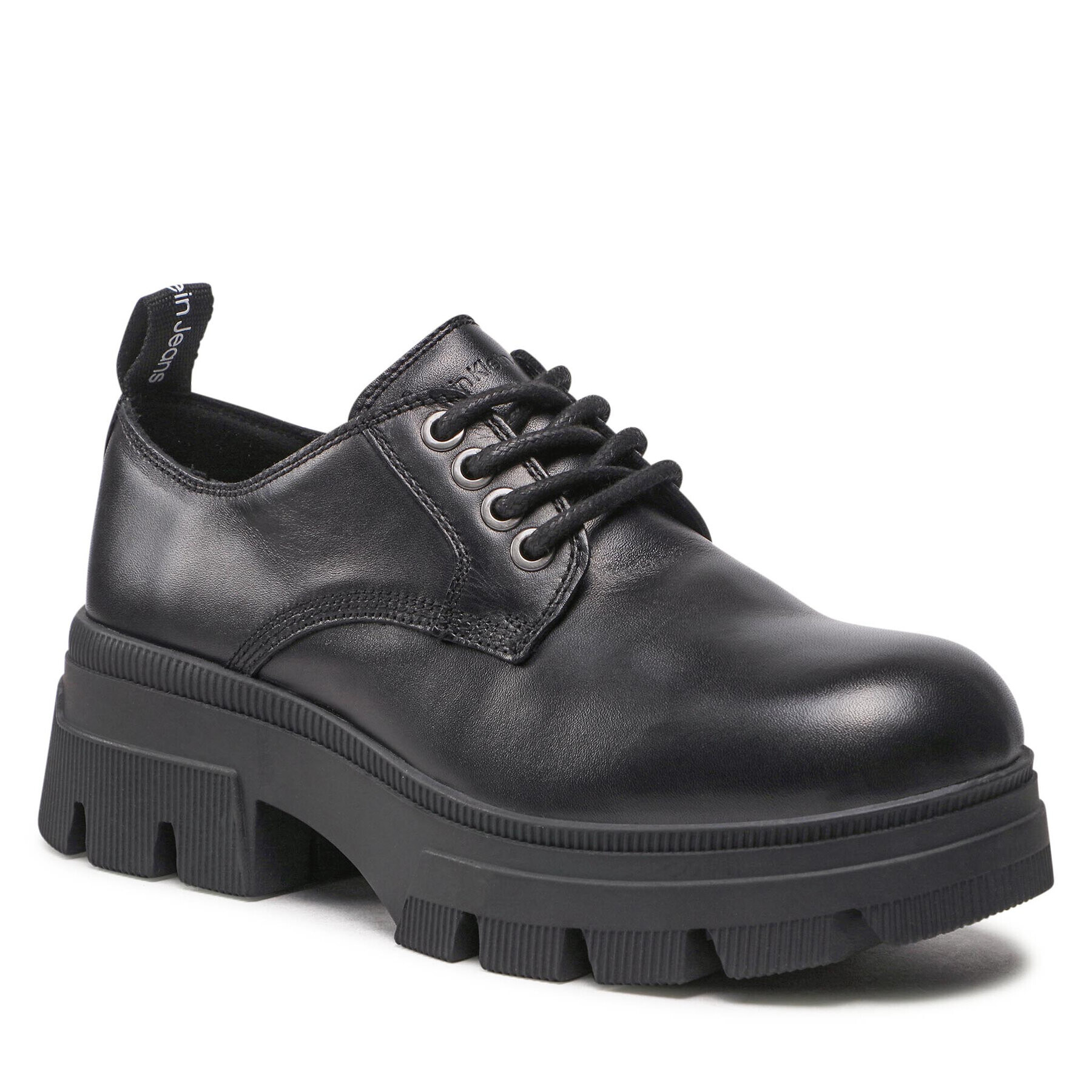 Calvin Klein Jeans Polobotky Chunky Combat Derby Wn YW0YW00745 Černá - Pepit.cz