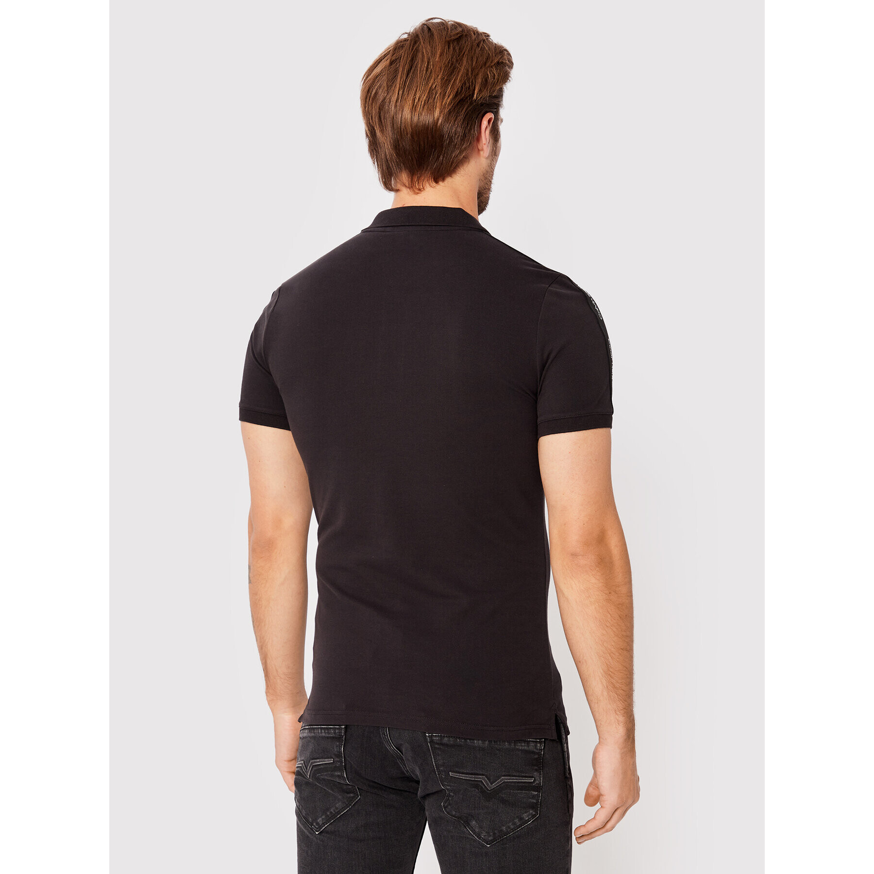 Calvin Klein Jeans Polokošile J30J320598 Černá Slim Fit - Pepit.cz