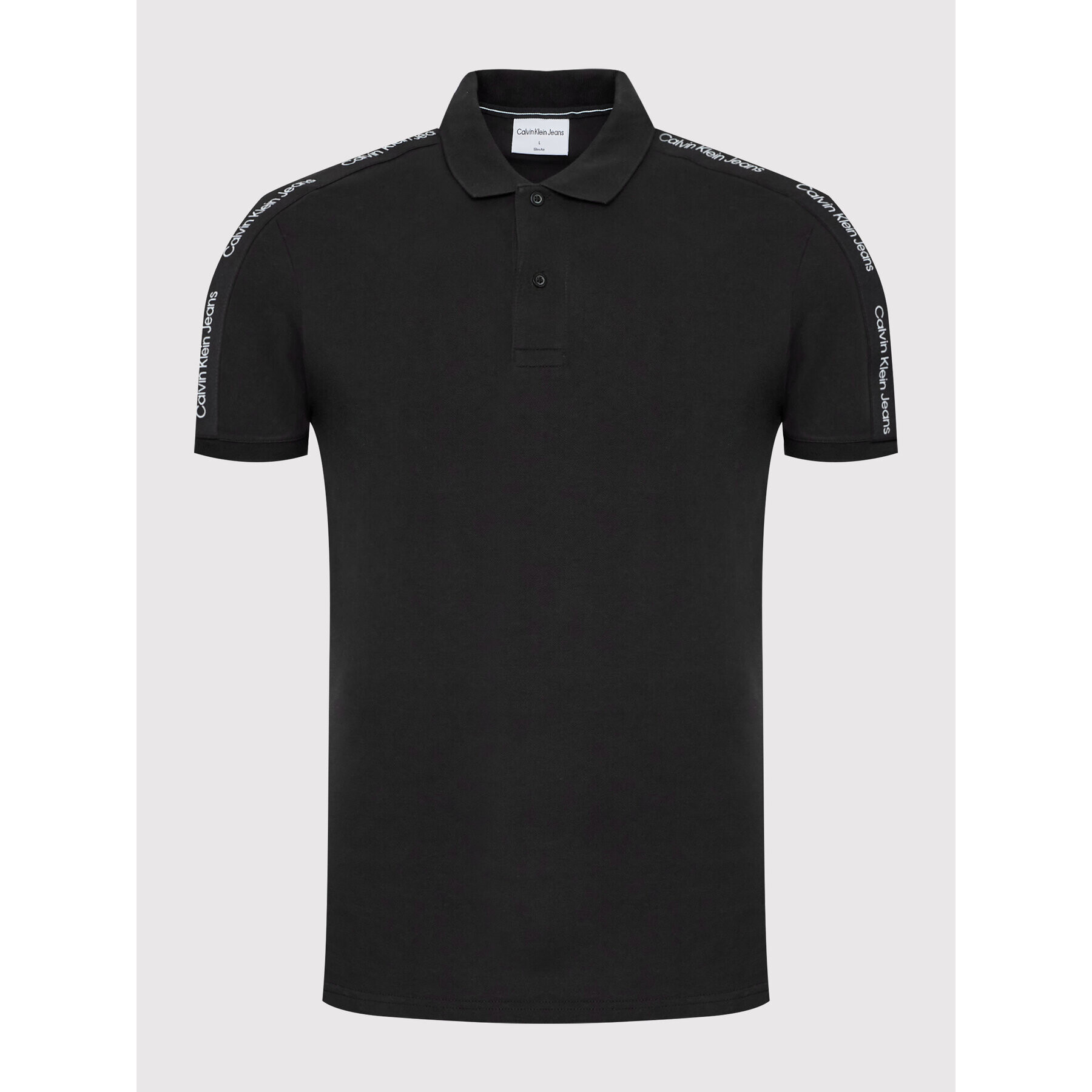 Calvin Klein Jeans Polokošile J30J320598 Černá Slim Fit - Pepit.cz