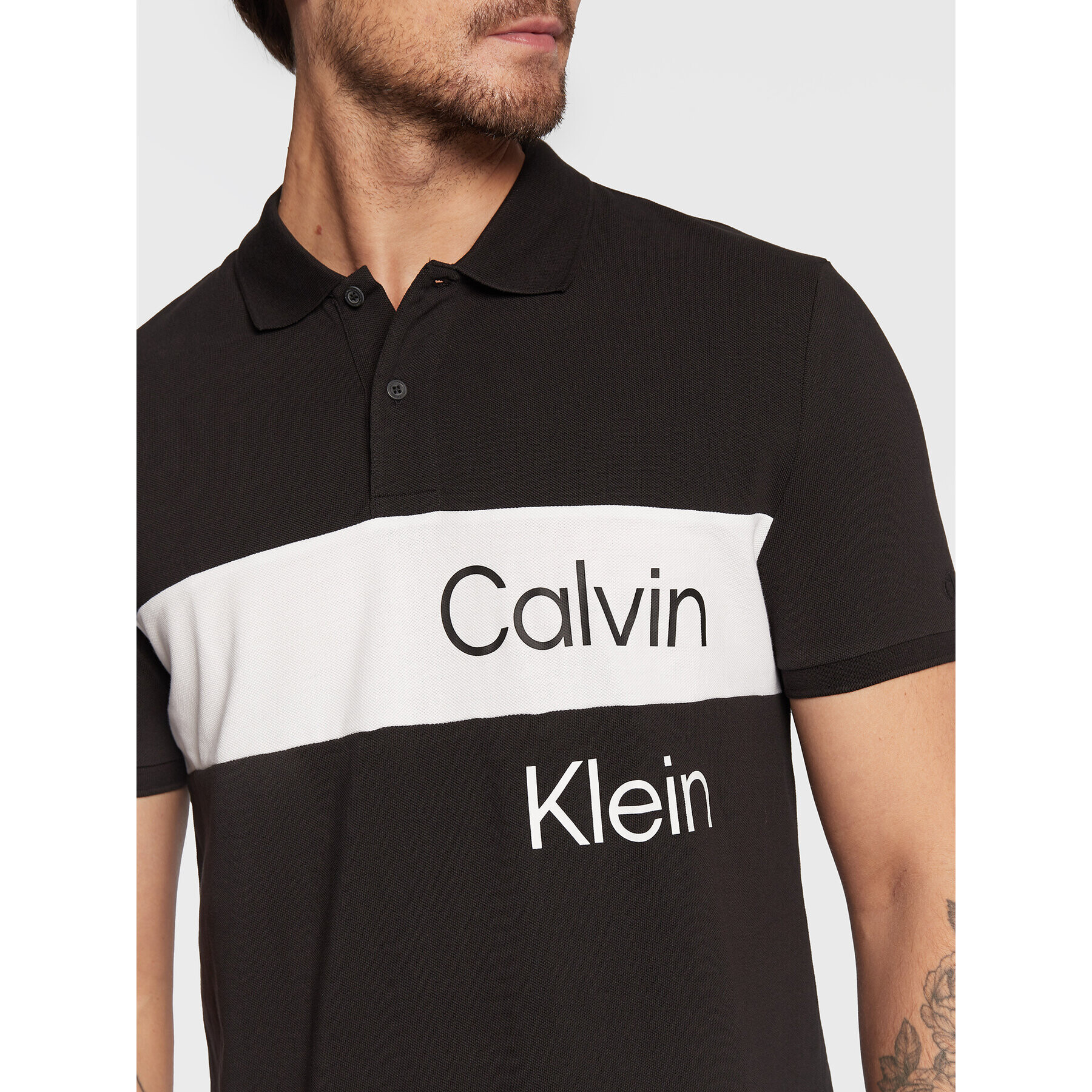 Calvin Klein Jeans Polokošile J30J320887 Černá Regular Fit - Pepit.cz