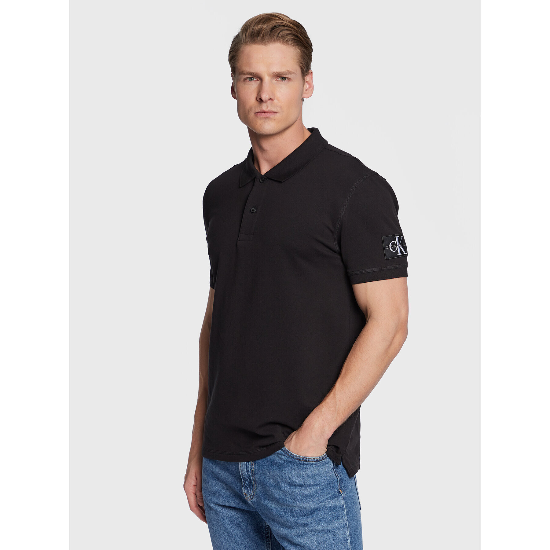 Calvin Klein Jeans Polokošile J30J322850 Černá Regular Fit - Pepit.cz