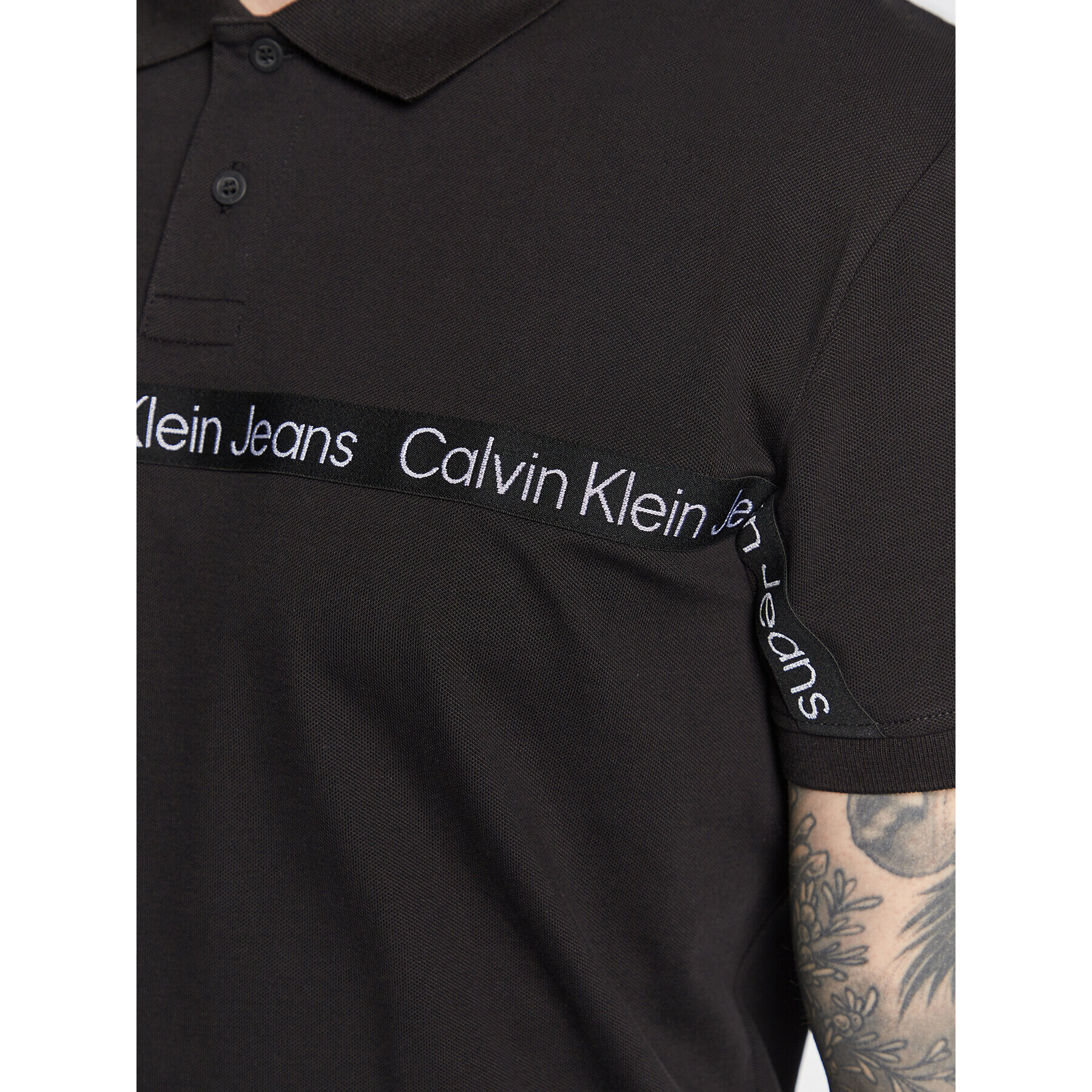 Calvin Klein Jeans Polokošile J30J322856 Černá Regular Fit - Pepit.cz