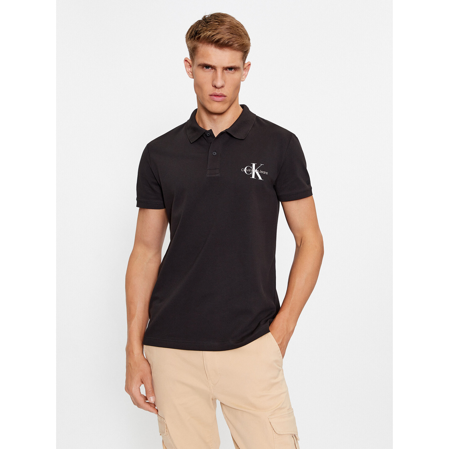 Calvin Klein Jeans Polokošile J30J323395 Černá Regular Fit - Pepit.cz