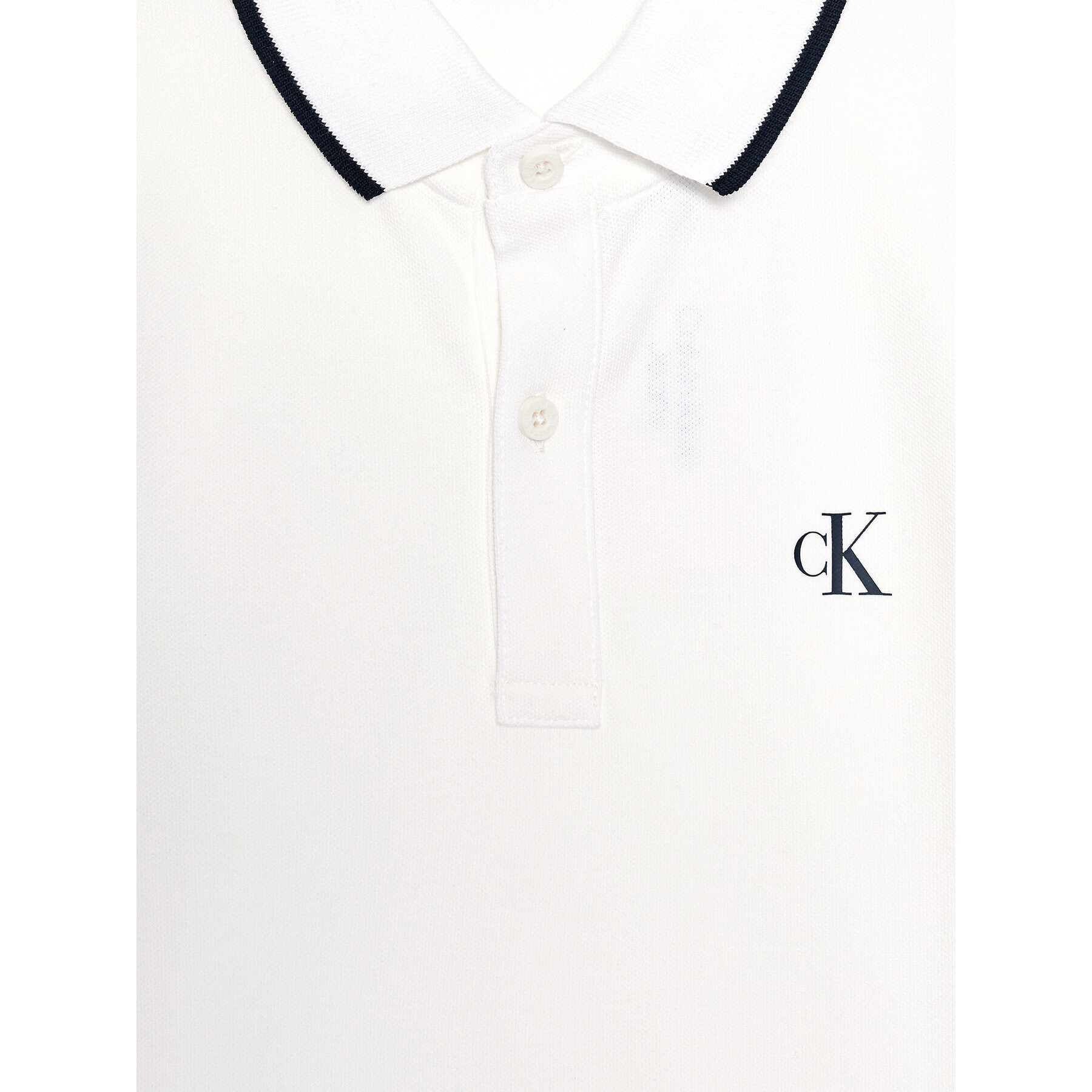 Calvin Klein Jeans Polokošile Monogram IB0IB01244 Bílá Regular Fit - Pepit.cz