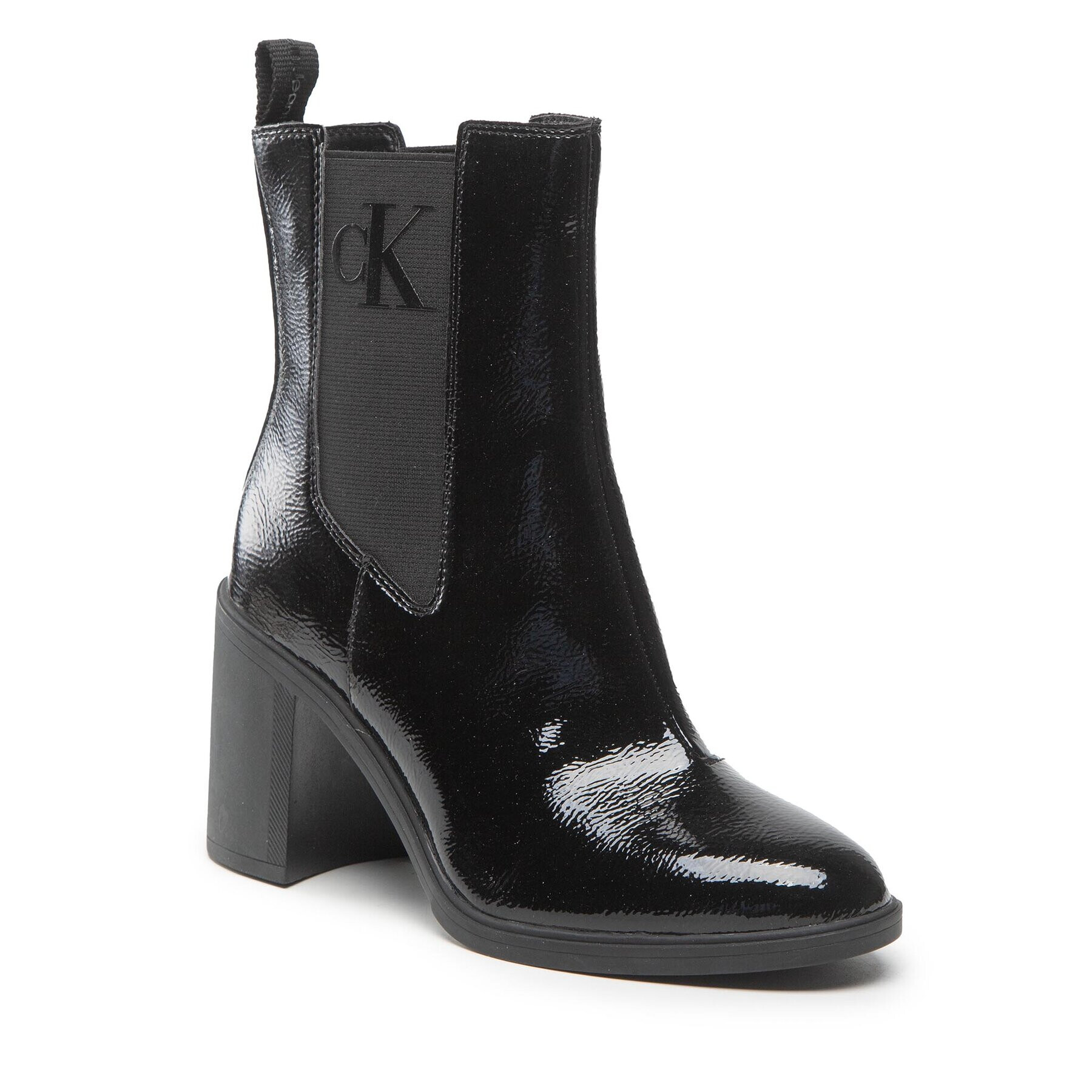 Calvin Klein Jeans Polokozačky Block Heel Boot Naplak YW0YW00856 Černá - Pepit.cz