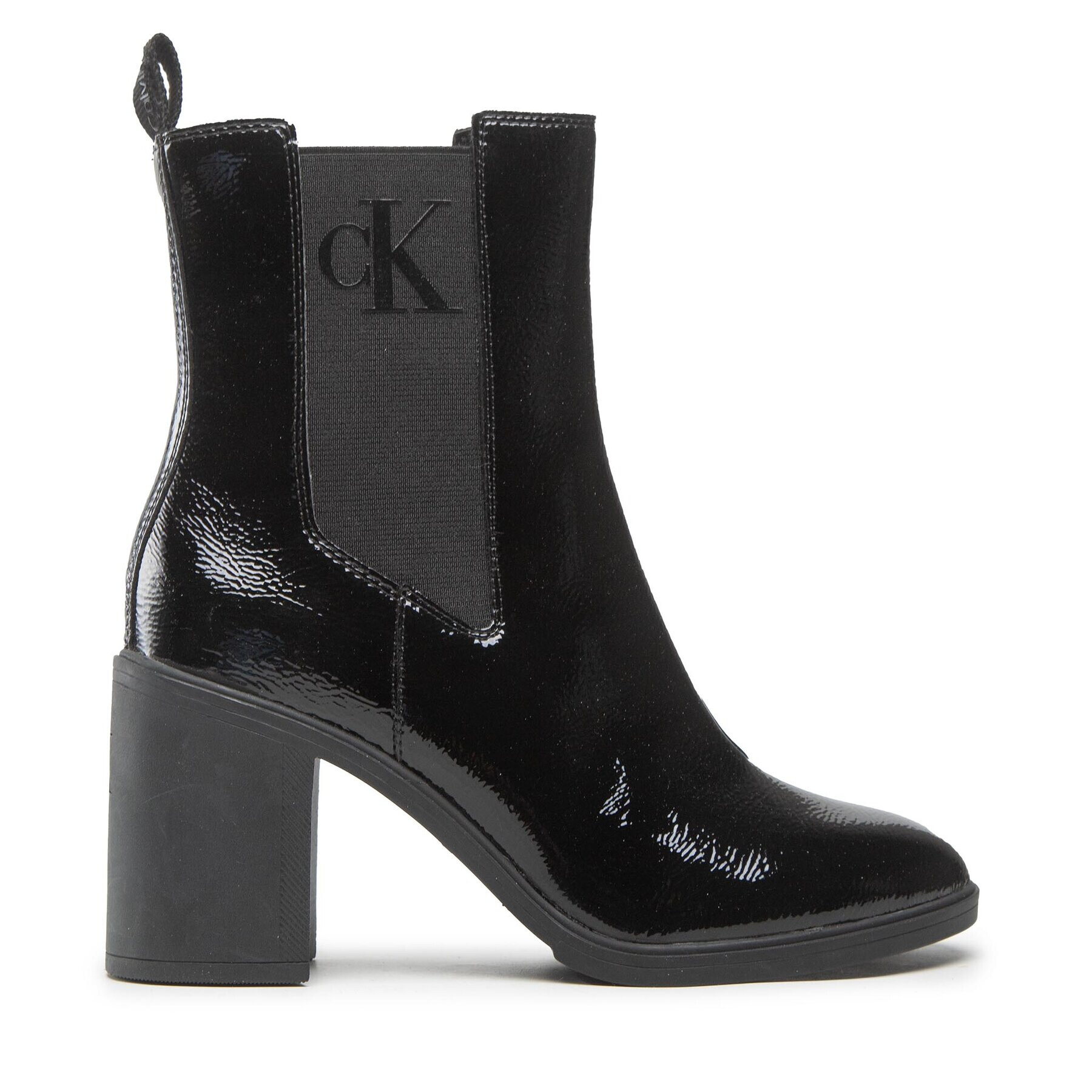 Calvin Klein Jeans Polokozačky Block Heel Boot Naplak YW0YW00856 Černá - Pepit.cz