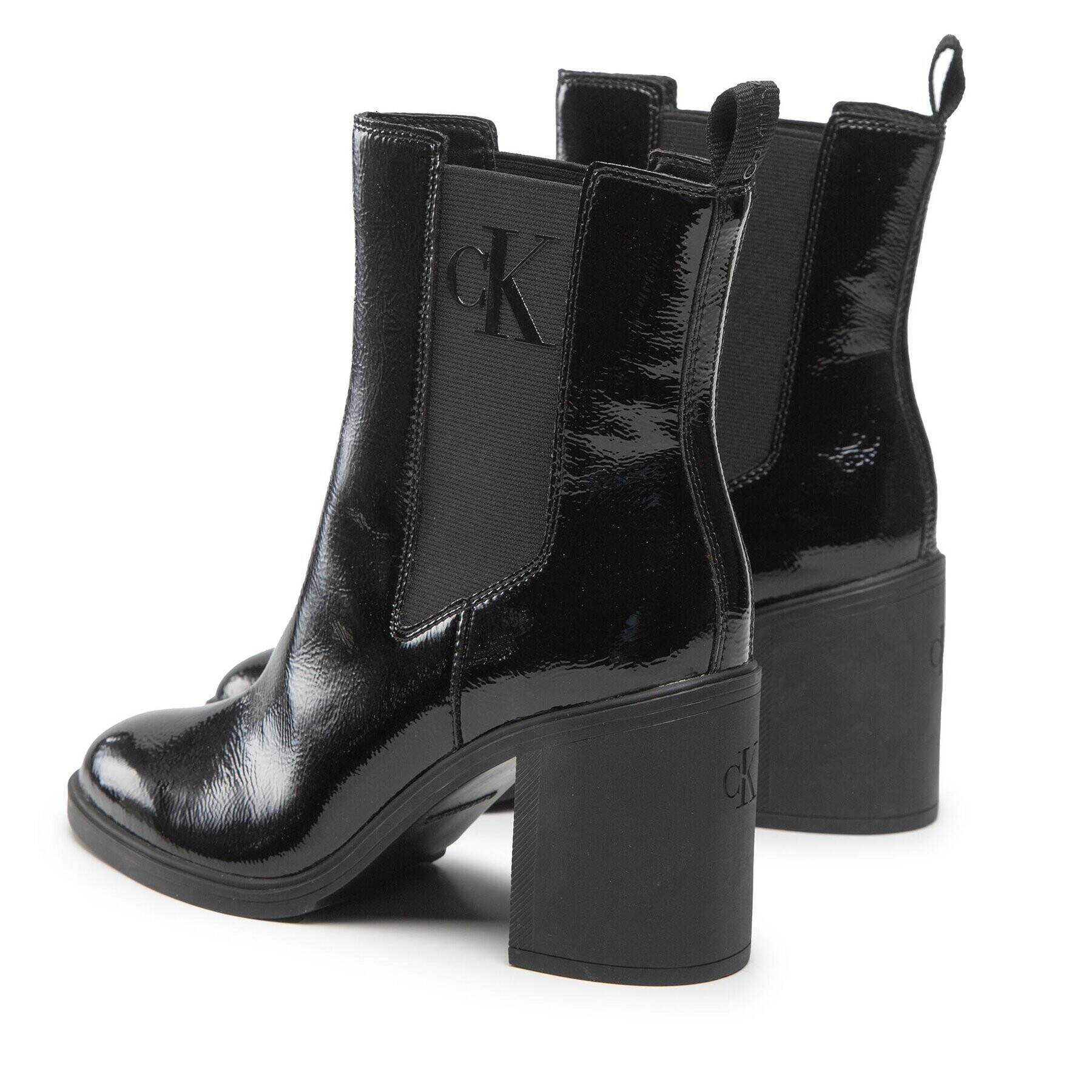 Calvin Klein Jeans Polokozačky Block Heel Boot Naplak YW0YW00856 Černá - Pepit.cz