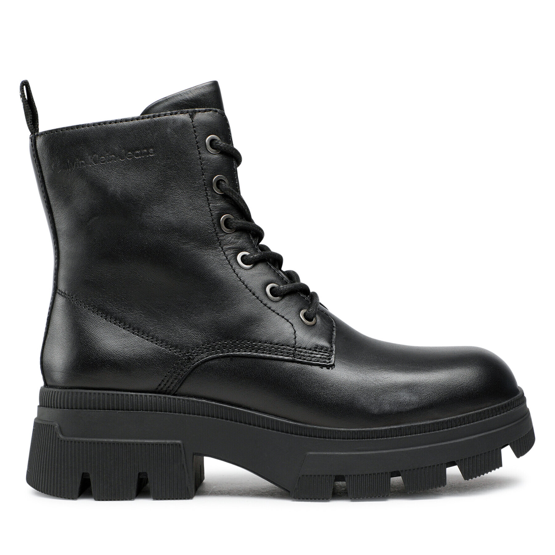 Calvin Klein Jeans Polokozačky Chunky Combat Laceup Boot YW0YW00835 Černá - Pepit.cz