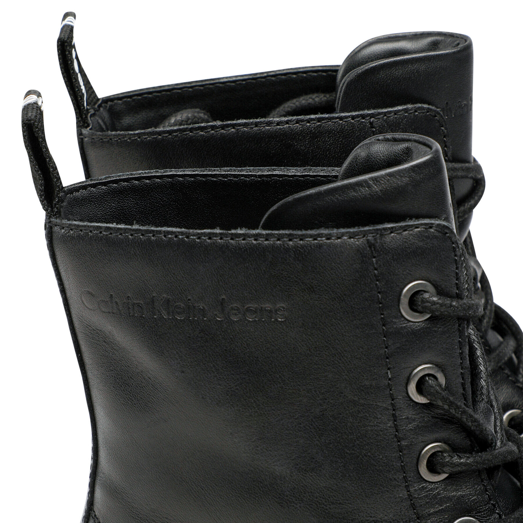 Calvin Klein Jeans Polokozačky Chunky Combat Laceup Boot YW0YW00835 Černá - Pepit.cz