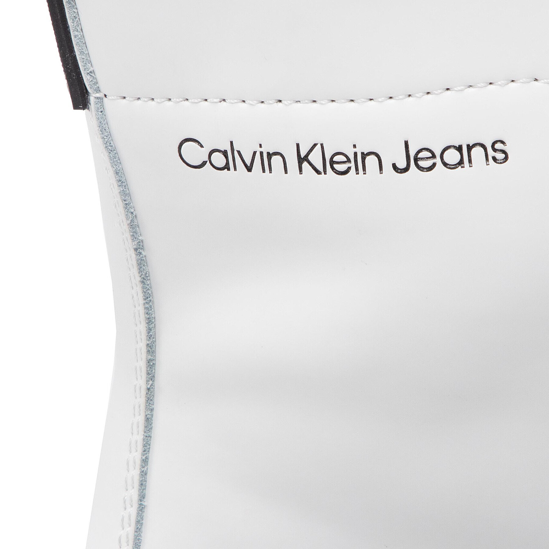 Calvin Klein Jeans Polokozačky Chunky Heeled Boot Laceup YW0YW00729 Bílá - Pepit.cz