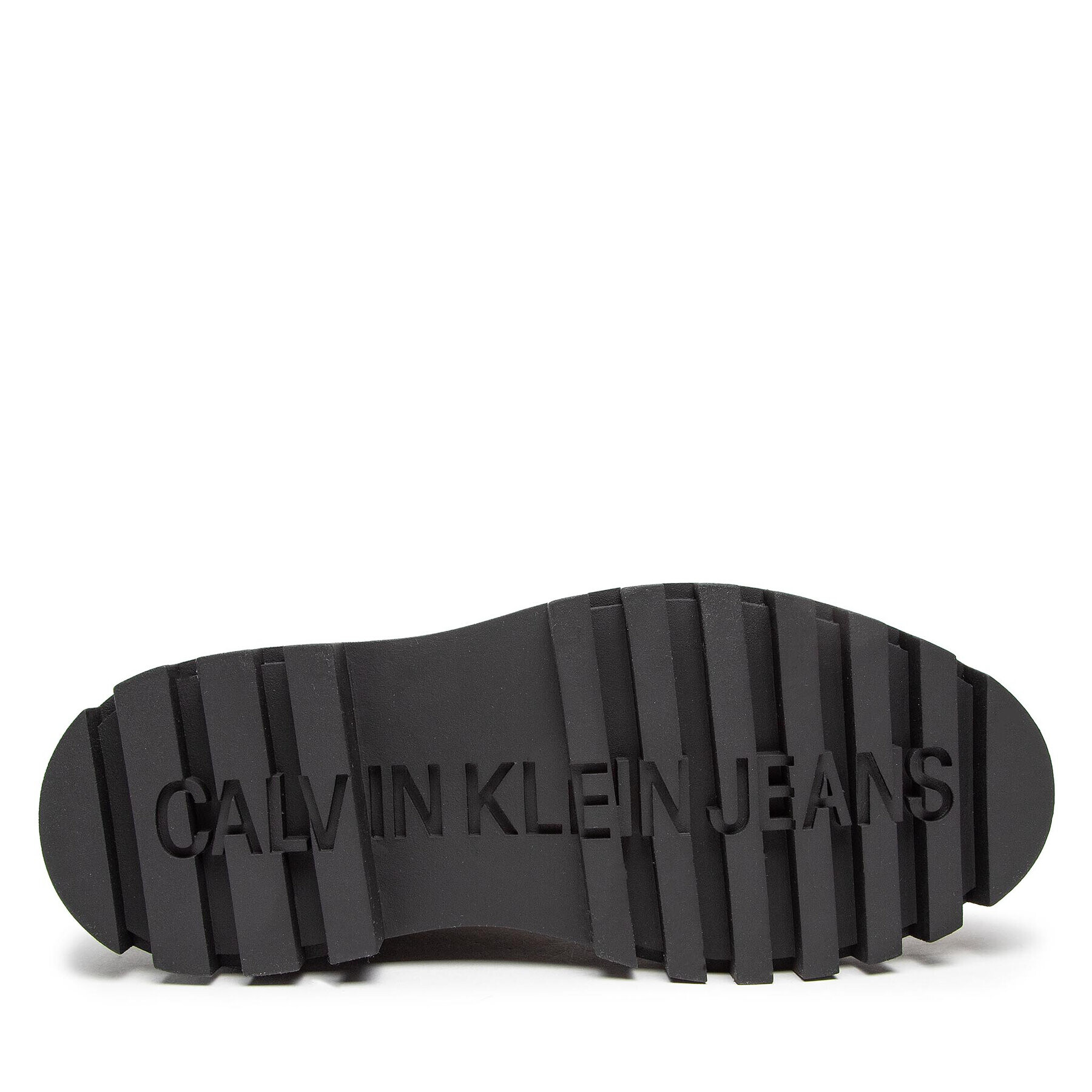 Calvin Klein Jeans Polokozačky Flatform Mid Laceup Boot YW0YW00843 Béžová - Pepit.cz