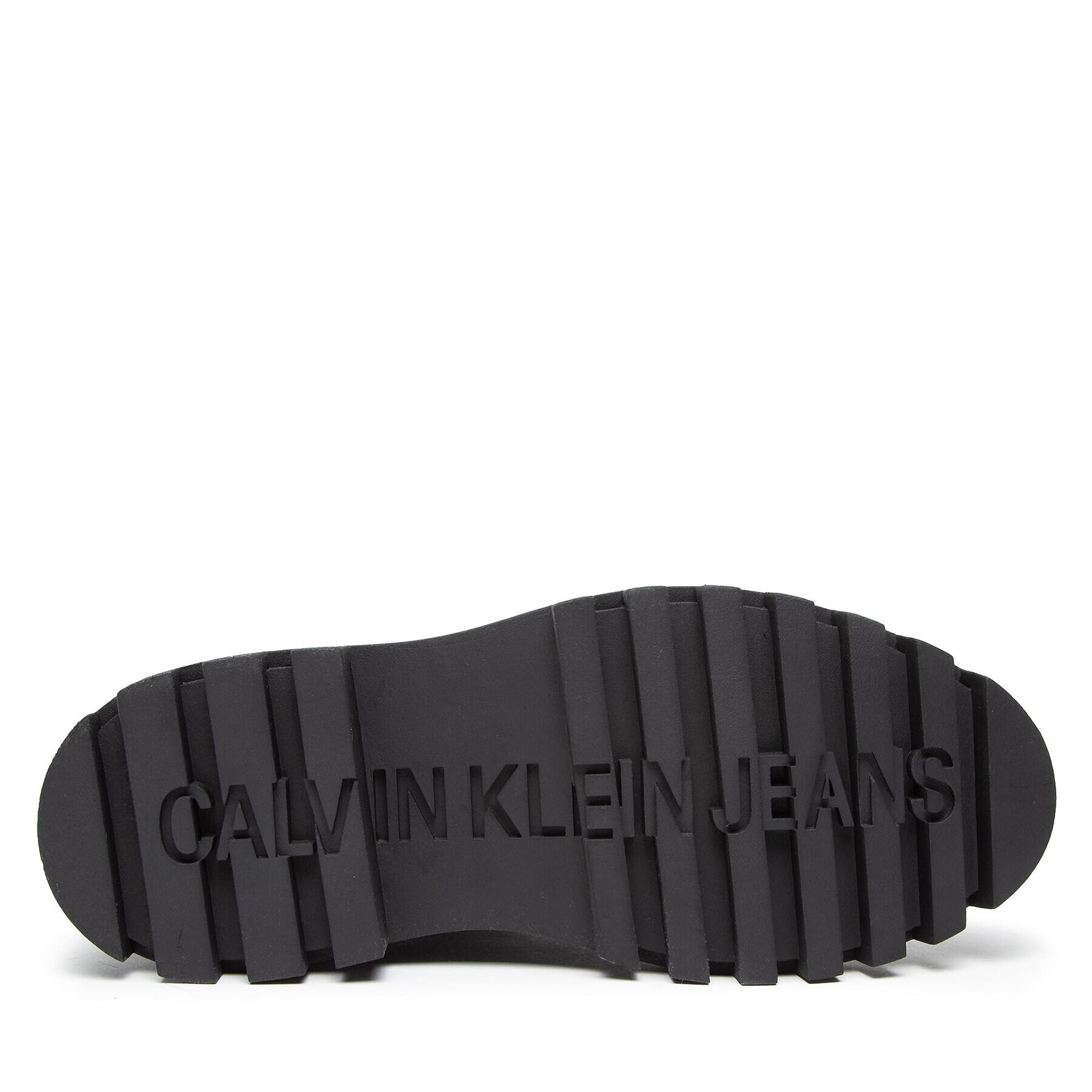 Calvin Klein Jeans Polokozačky Flatform Mid Laceup Boot YW0YW00843 Černá - Pepit.cz