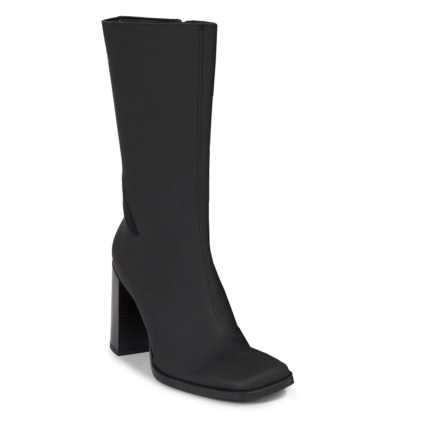 Calvin Klein Jeans Polokozačky Heel Zip Boot Lth Wn YW0YW01113 Černá - Pepit.cz