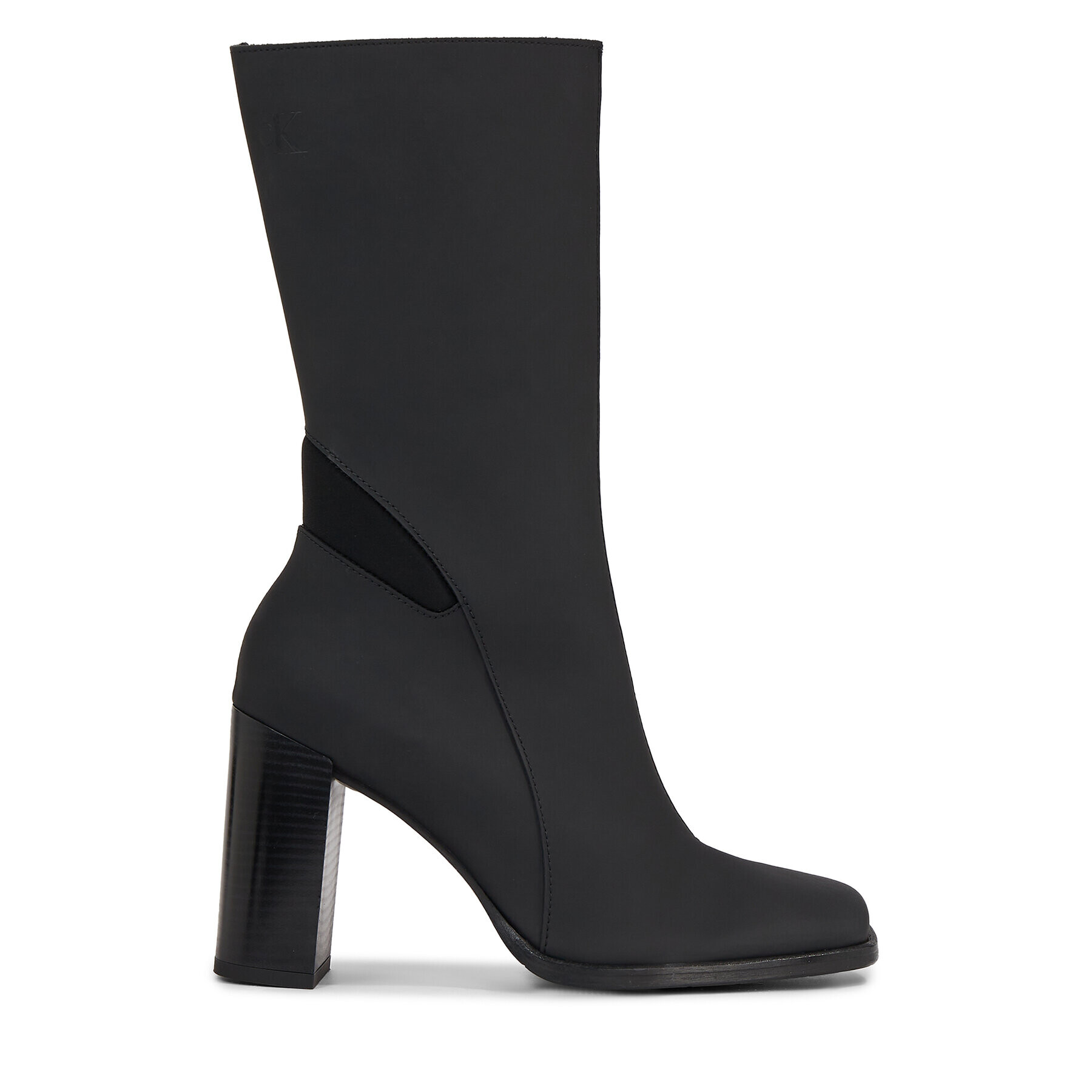 Calvin Klein Jeans Polokozačky Heel Zip Boot Lth Wn YW0YW01113 Černá - Pepit.cz