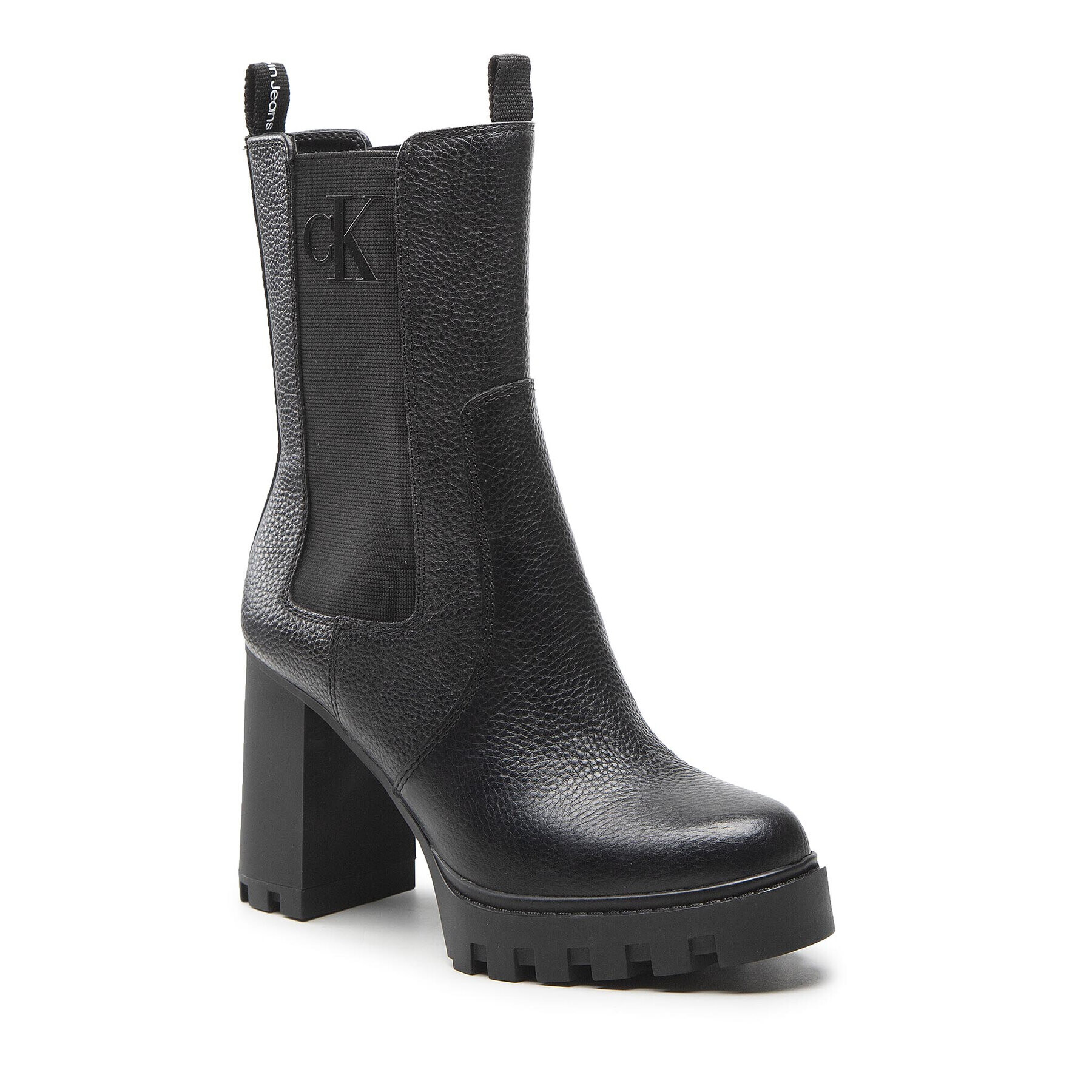 Calvin Klein Jeans Polokozačky Platform Boot Chelsea YW0YW00727 Černá - Pepit.cz