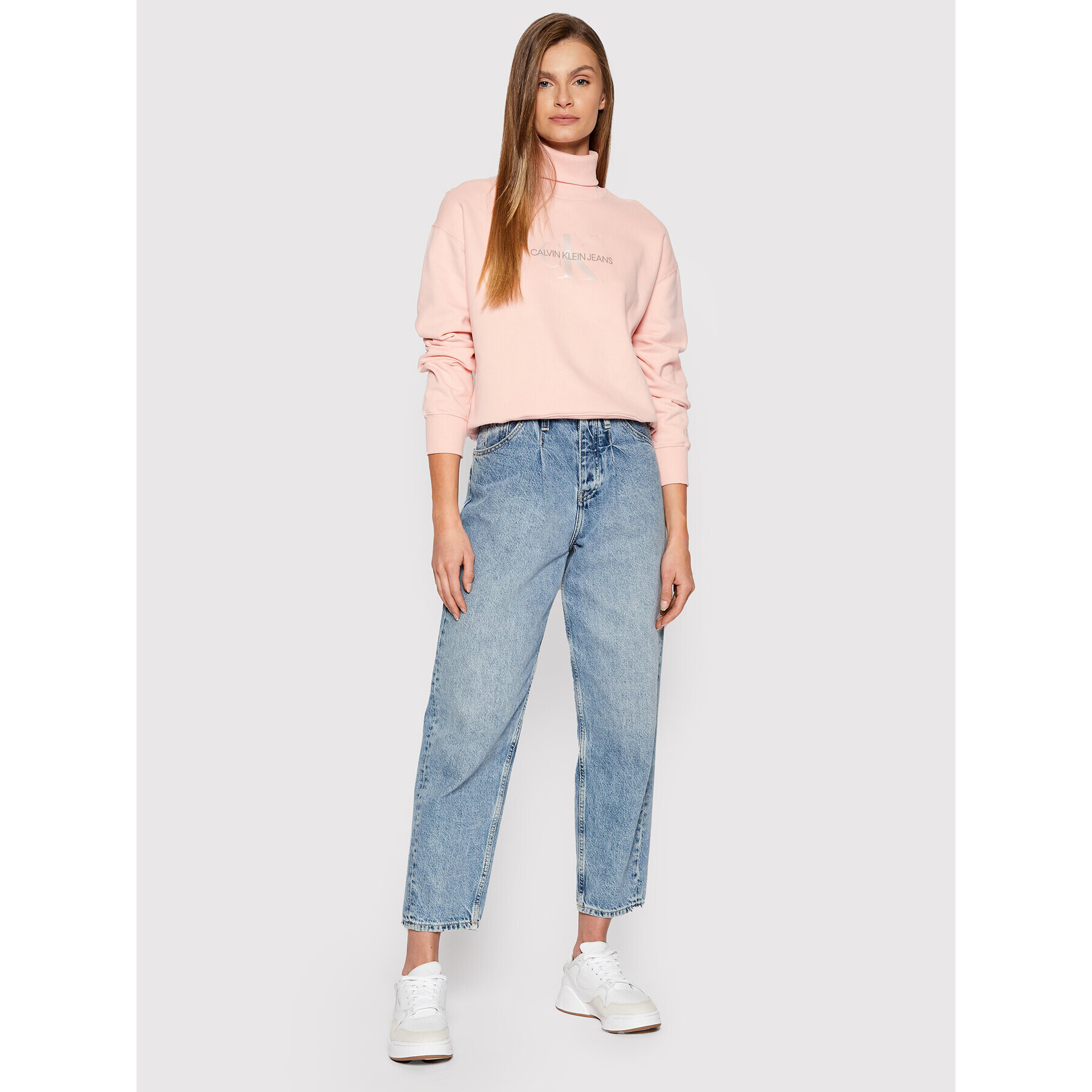 Calvin Klein Jeans Rolák J20J216962 Růžová Oversize - Pepit.cz