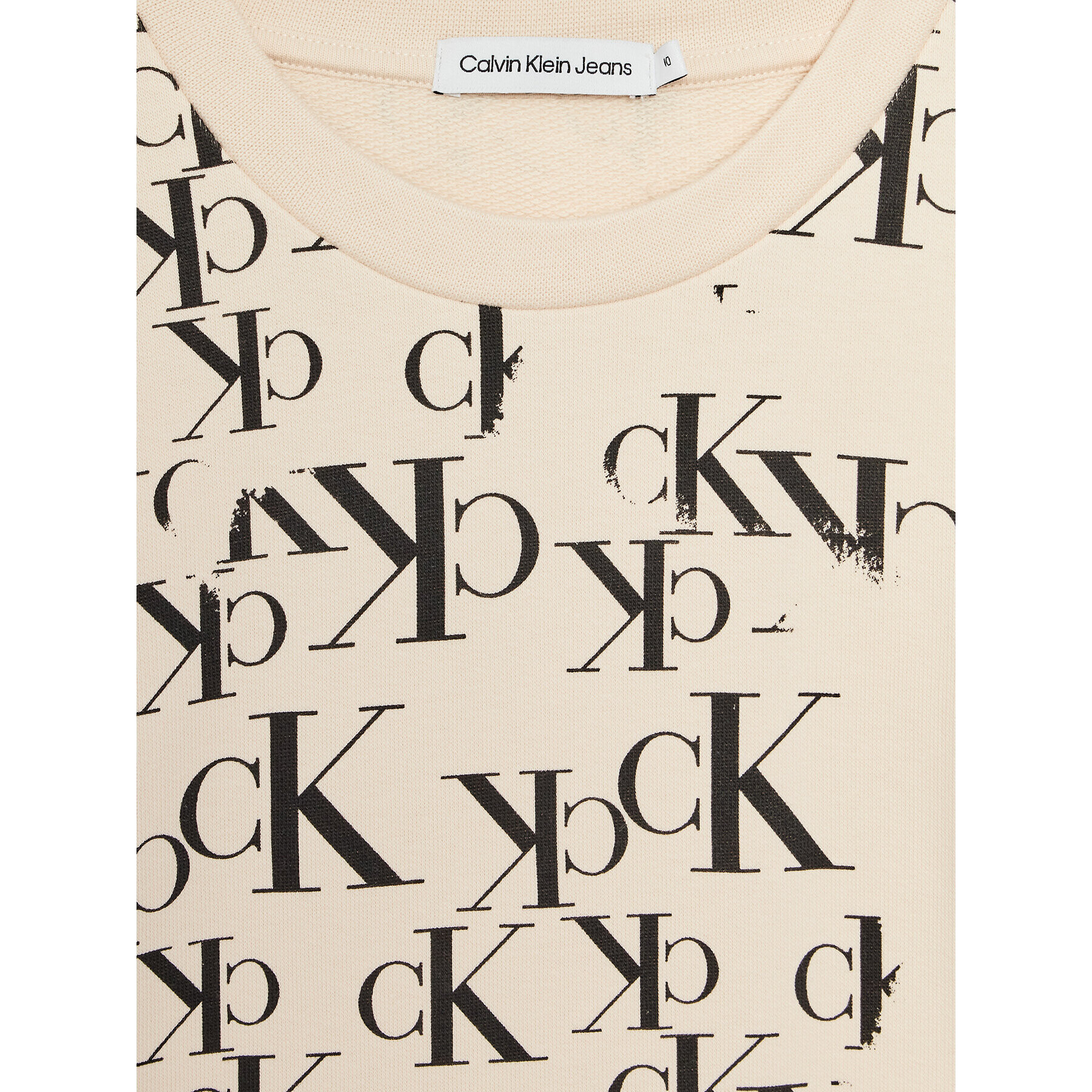 Calvin Klein Jeans Sada tričko a sportovní šortky Monogram IU0IU00402 Béžová Relaxed Fit - Pepit.cz