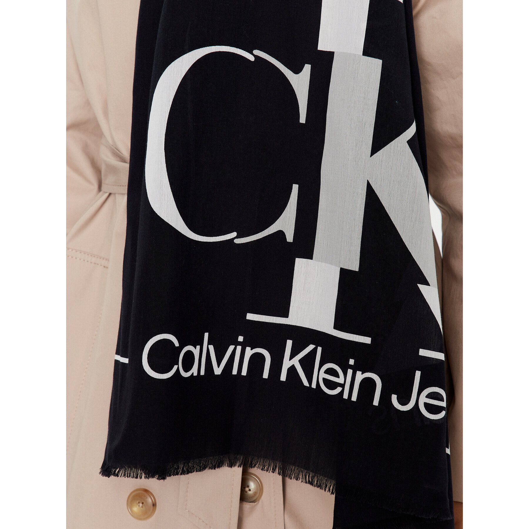 Calvin Klein Jeans Šál K60K610605 Černá - Pepit.cz