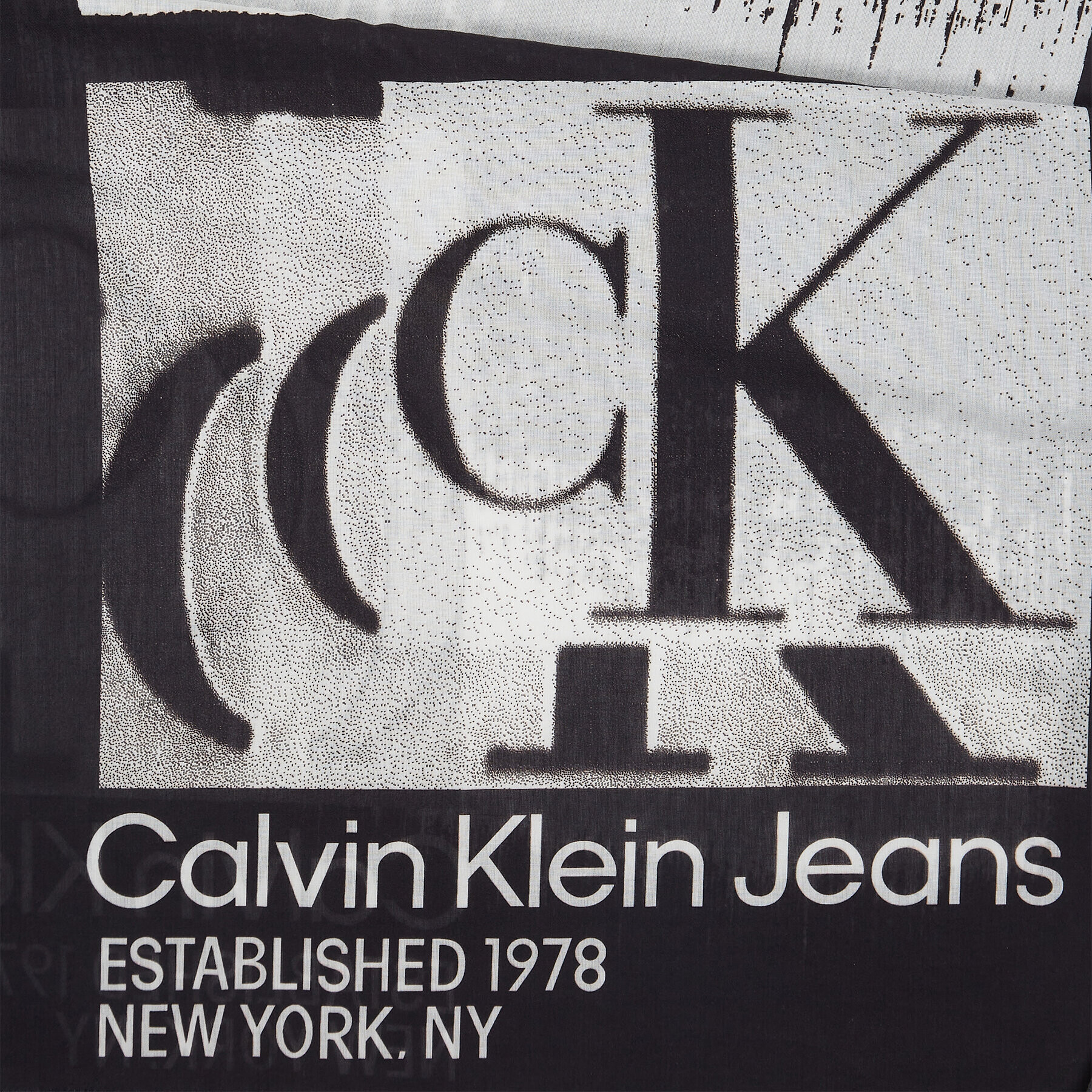 Calvin Klein Jeans Šál Monogram Stole 70X180 K60K610912 Černá - Pepit.cz