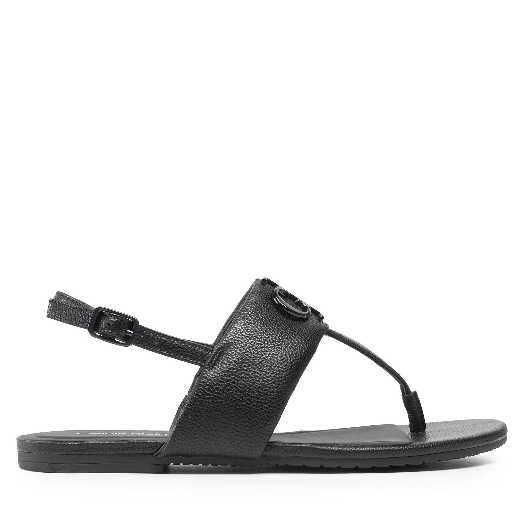 Calvin Klein Jeans Sandály Flat Sandal Hw Lth 2 YW0YW00544 Černá - Pepit.cz