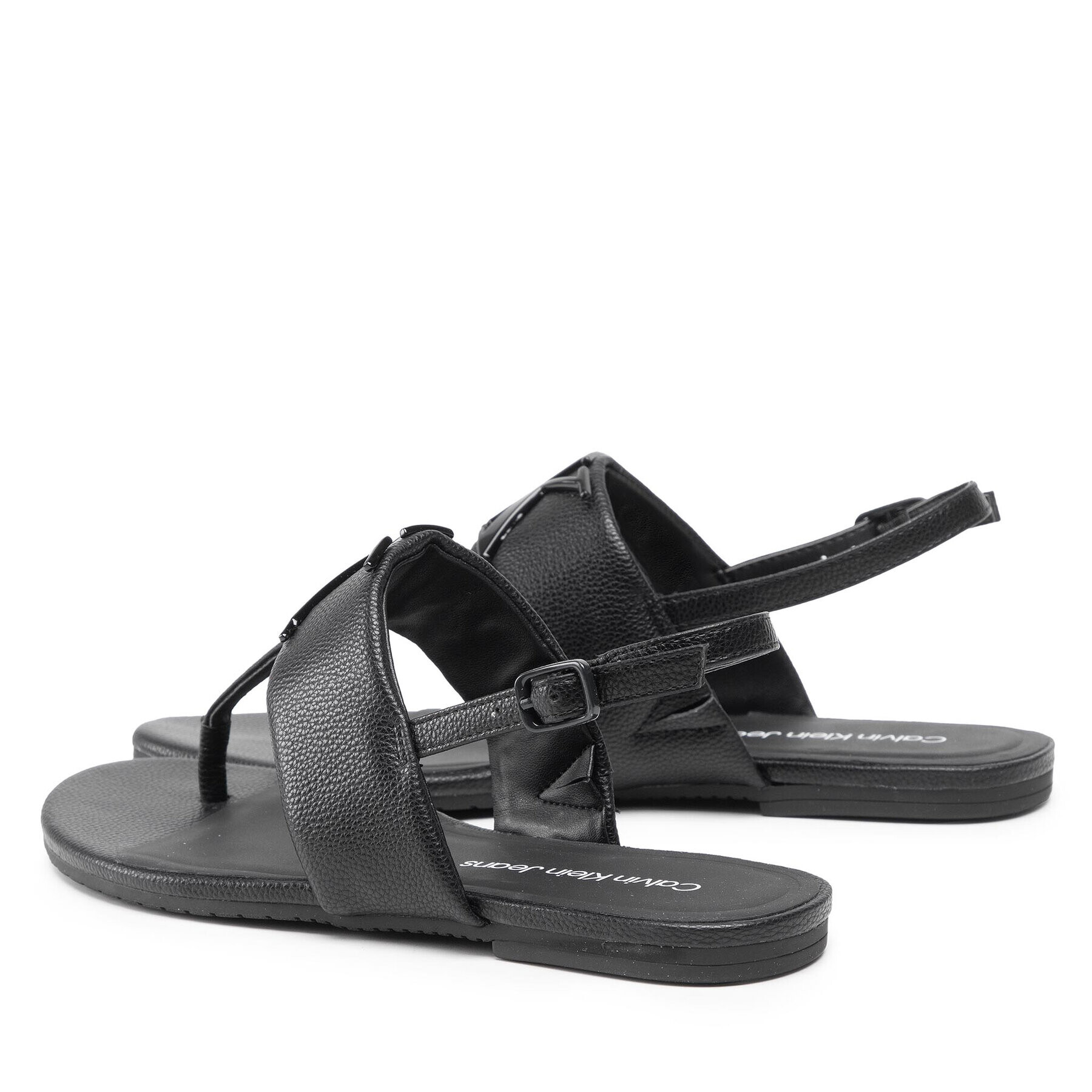 Calvin Klein Jeans Sandály Flat Sandal Hw Lth 2 YW0YW00544 Černá - Pepit.cz