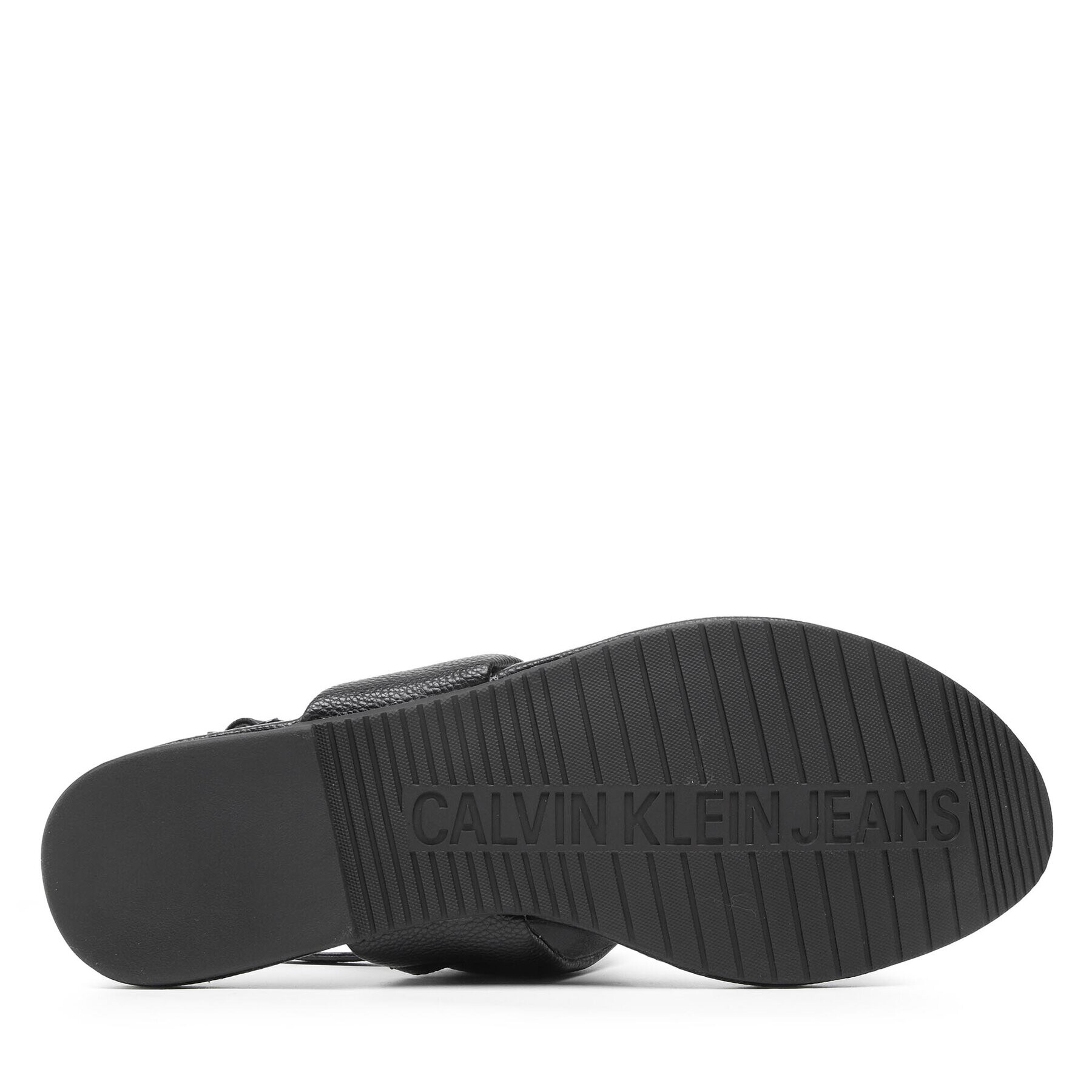 Calvin Klein Jeans Sandály Flat Sandal Hw Lth 2 YW0YW00544 Černá - Pepit.cz