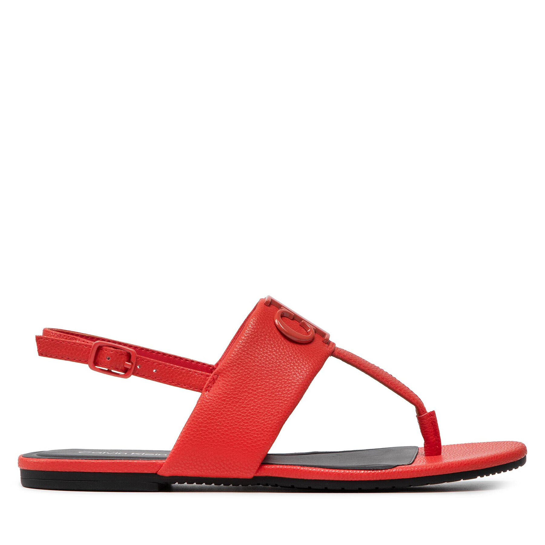 Calvin Klein Jeans Sandály Flat Sandal Hw Lth 2 YW0YW00544 Červená - Pepit.cz