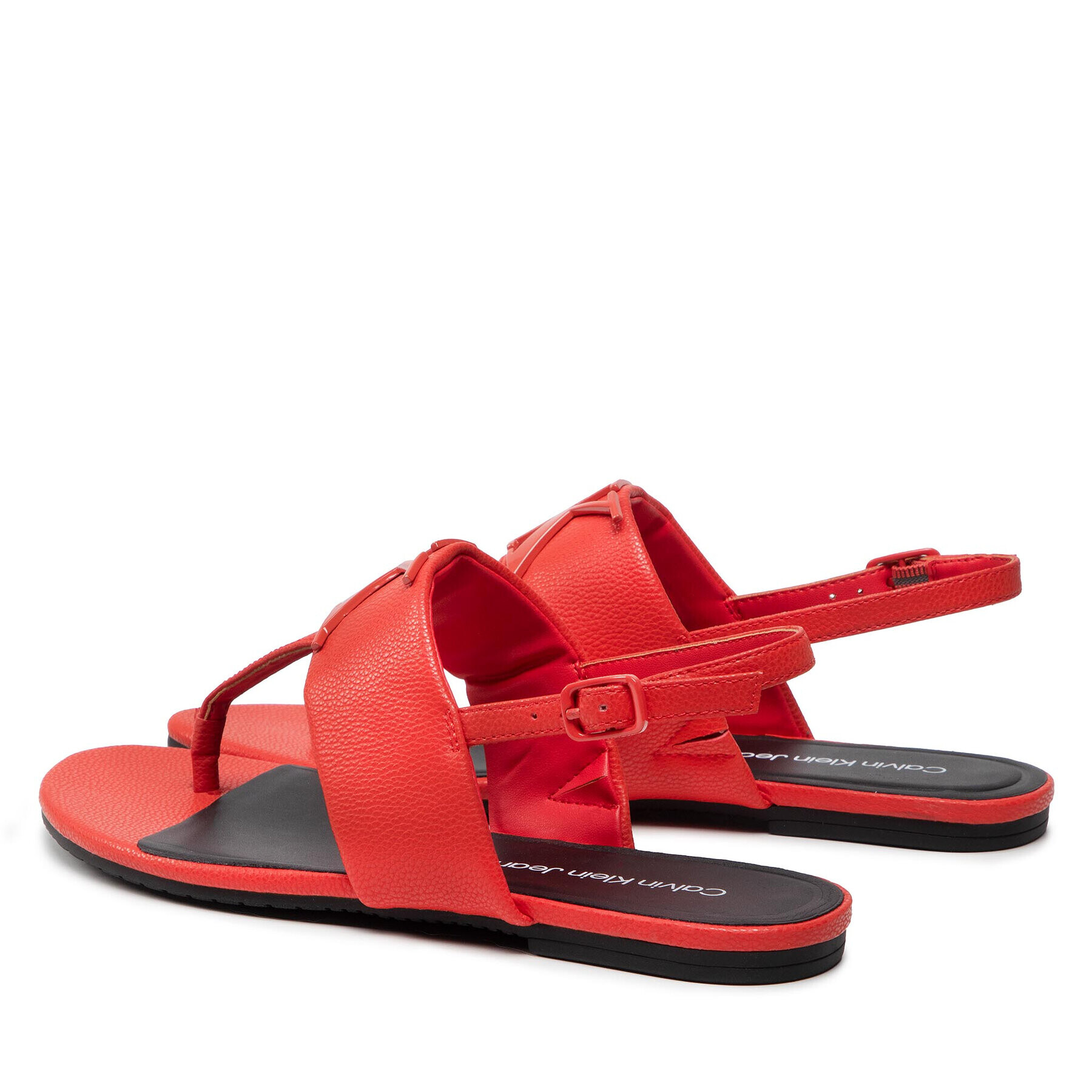 Calvin Klein Jeans Sandály Flat Sandal Hw Lth 2 YW0YW00544 Červená - Pepit.cz