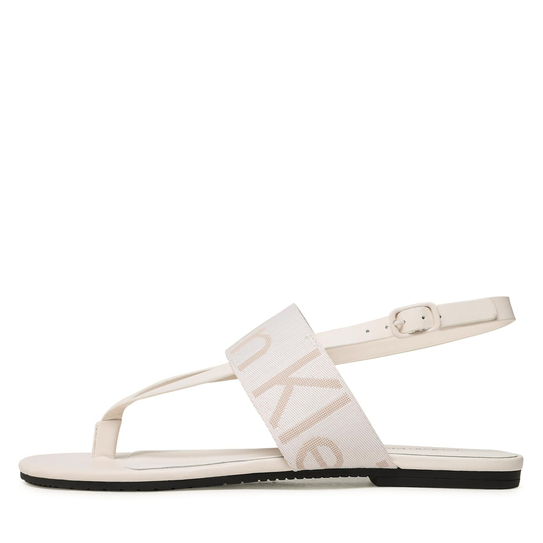 Calvin Klein Jeans Sandály Flat Sandal Toepost Webbing YW0YW00956 Bílá - Pepit.cz