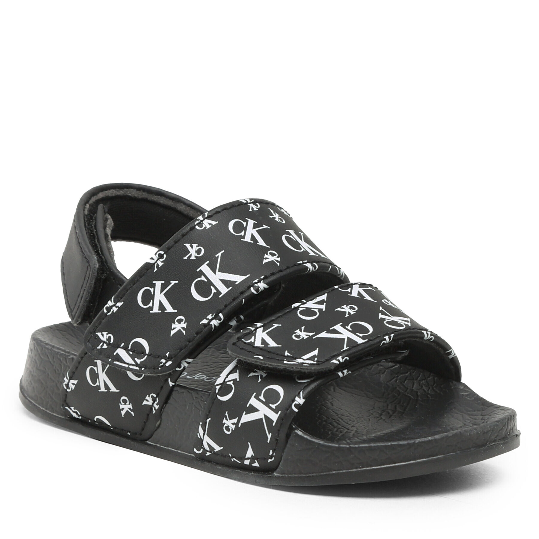 Calvin Klein Jeans Sandály Logo All Over Velcro Sandal V1B2-80626-1172 M Černá - Pepit.cz