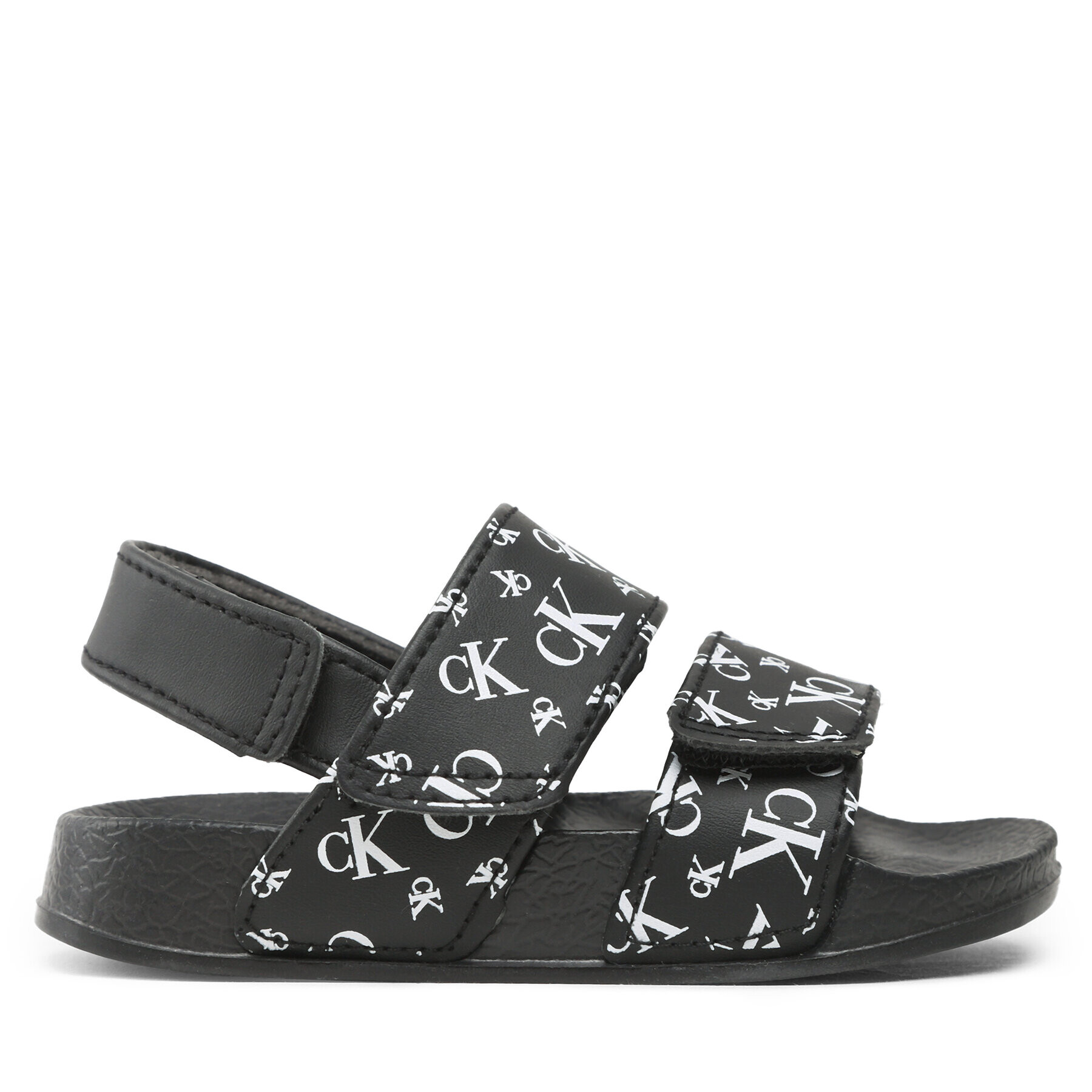 Calvin Klein Jeans Sandály Logo All Over Velcro Sandal V1B2-80626-1172 M Černá - Pepit.cz