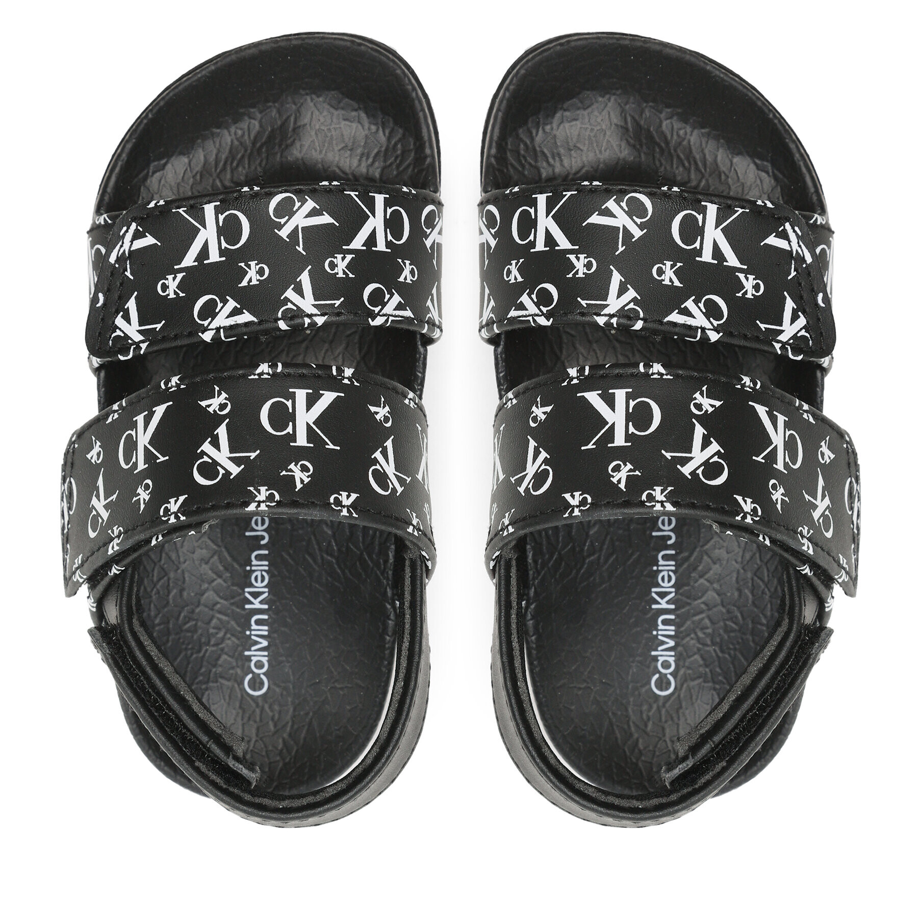 Calvin Klein Jeans Sandály Logo All Over Velcro Sandal V1B2-80626-1172 M Černá - Pepit.cz