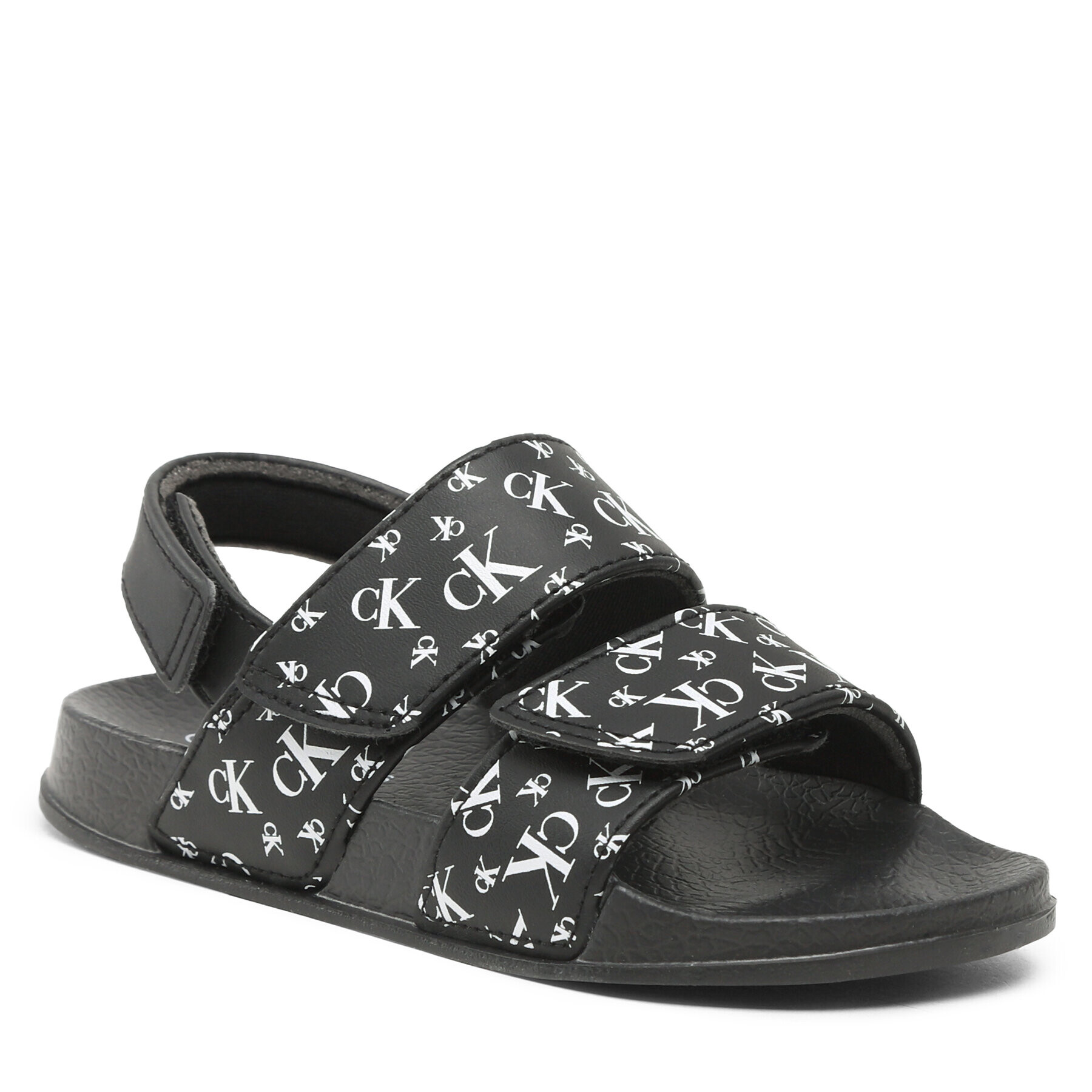 Calvin Klein Jeans Sandály Logo All Over Velcro Sandal V1B2-80626-1172 S Černá - Pepit.cz