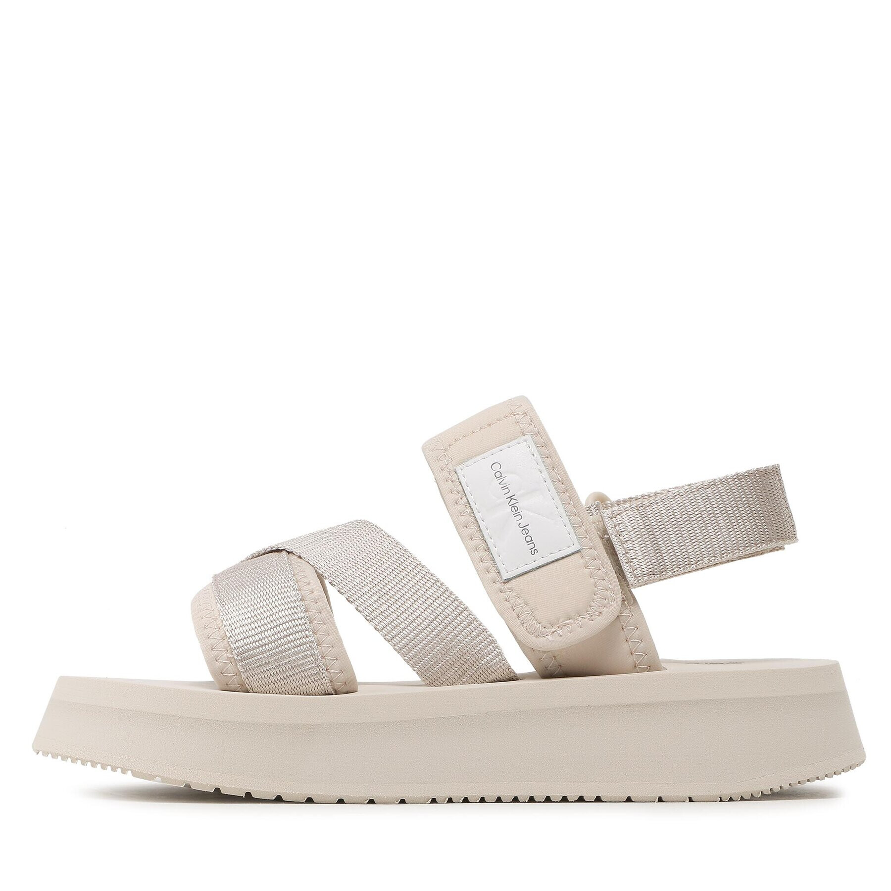 Calvin Klein Jeans Sandály Prefresato Sandal Bagde YW0YW00967 Béžová - Pepit.cz