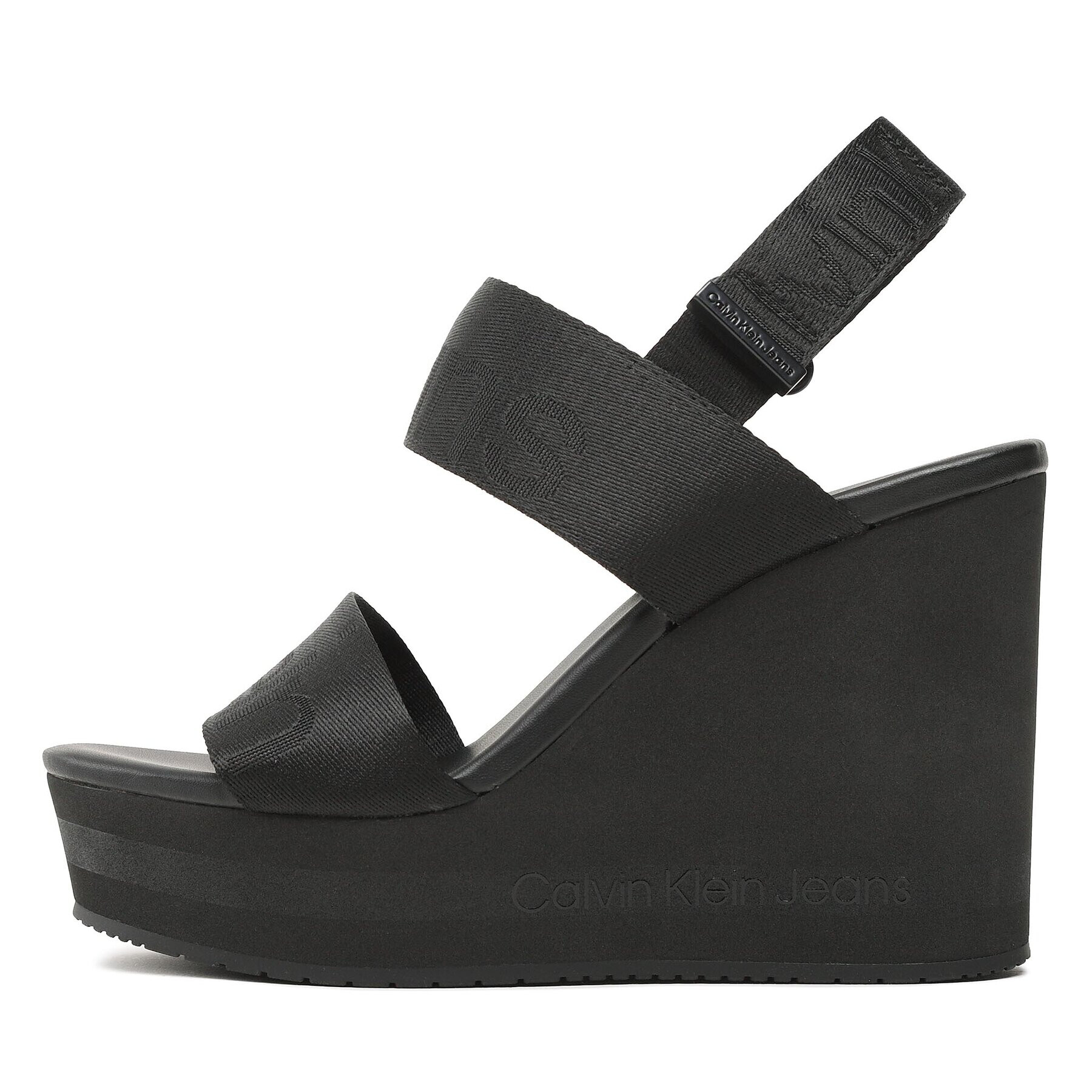 Calvin Klein Jeans Sandály Wedge Sandal Webbing YW0YW00959 Černá - Pepit.cz