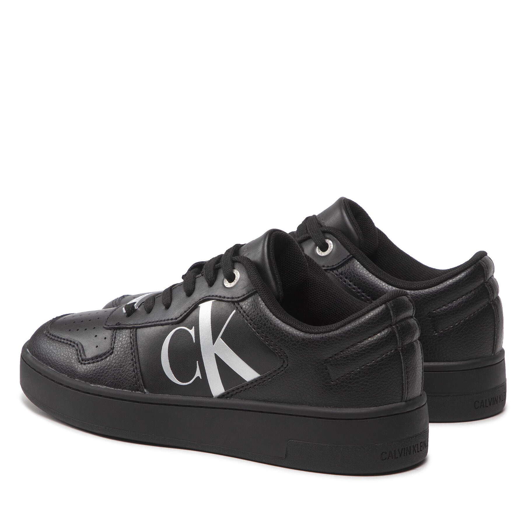 Calvin Klein Jeans Sneakersy Basket Cupsole Bold Mono Lth Wn YW0YW00846 Černá - Pepit.cz