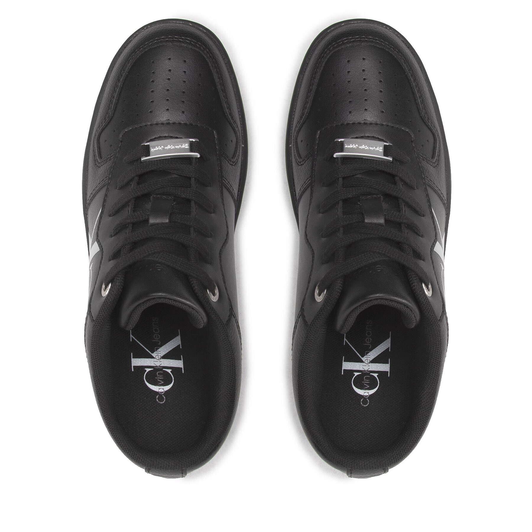 Calvin Klein Jeans Sneakersy Basket Cupsole Bold Mono Lth Wn YW0YW00846 Černá - Pepit.cz