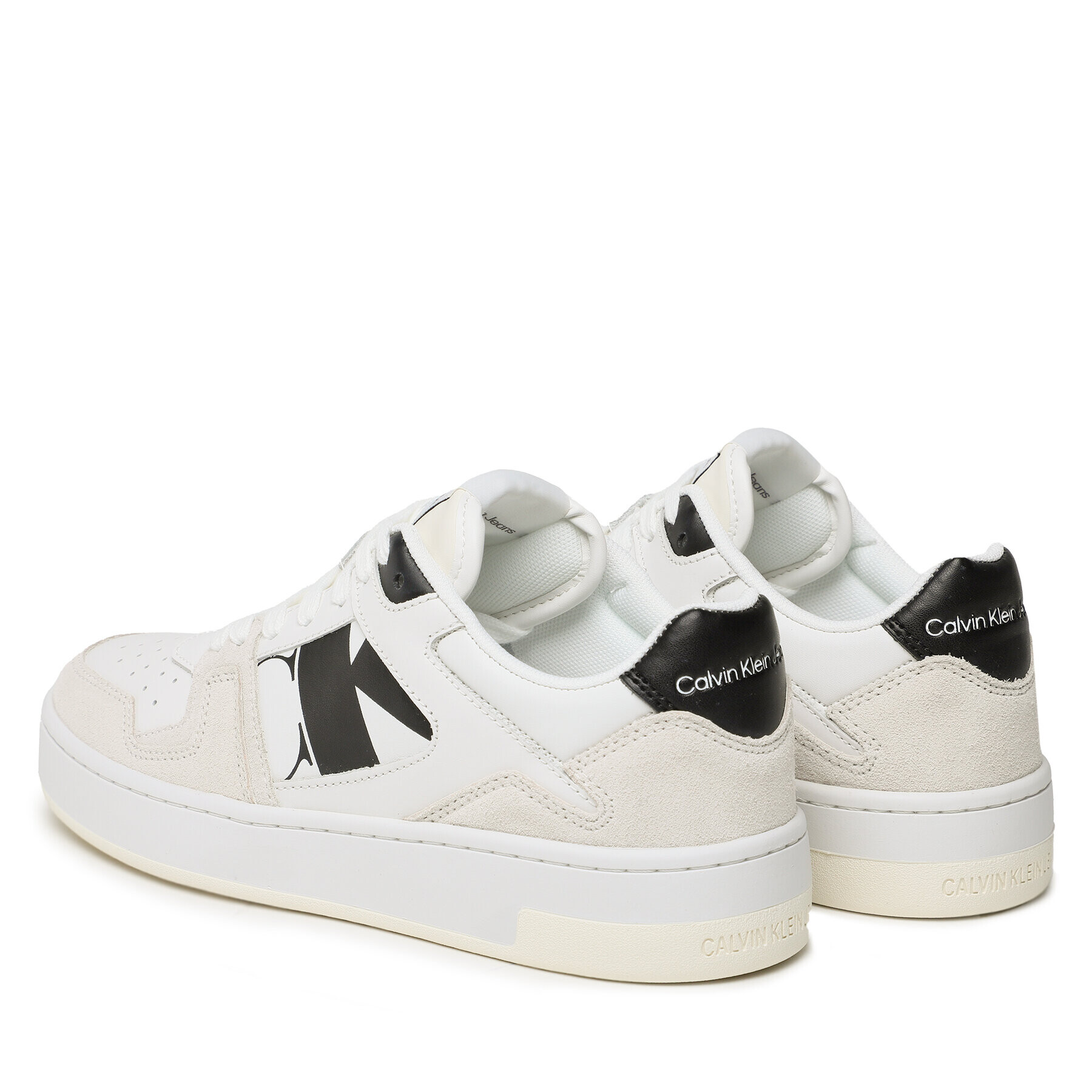 Calvin Klein Jeans Sneakersy Basket Cupsole Mod Vint YW0YW01051 Bílá - Pepit.cz