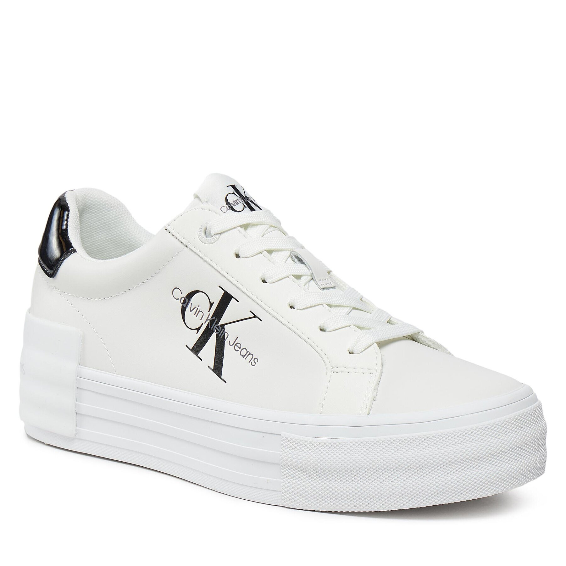 Calvin Klein Jeans Sneakersy Bold Vulc Flatf Low Lace Lth Ml YW0YW01294 Černá - Pepit.cz