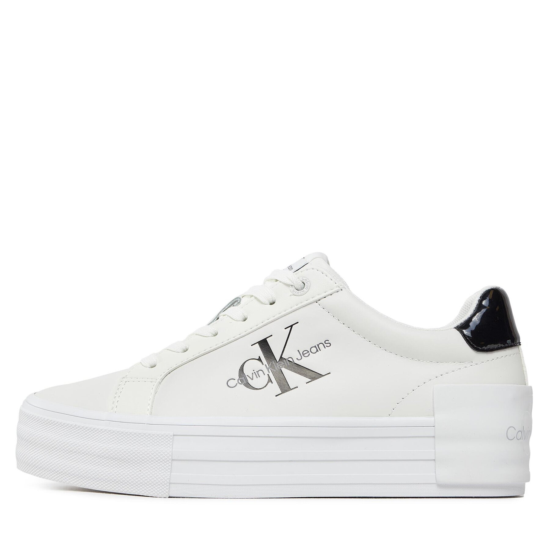 Calvin Klein Jeans Sneakersy Bold Vulc Flatf Low Lace Lth Ml YW0YW01294 Černá - Pepit.cz